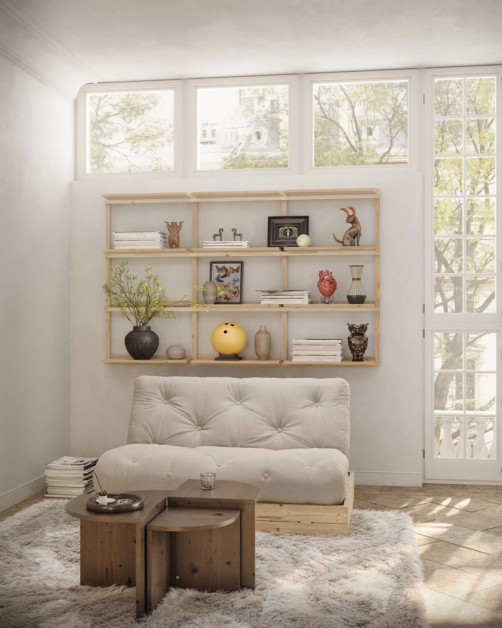 Karup Design Schlafsofa »Flip Sofabed, Made in Europe, mehrere Farben, vielseitig einsetzbar«, (B/H/T Sofa: ca 145 x 83 x 98,5 cm, Bett: ca 145 x 21 x 200 cm), inkl. handgefertigte Futonmatratze, FSC®-zertifiziertes Massivholz