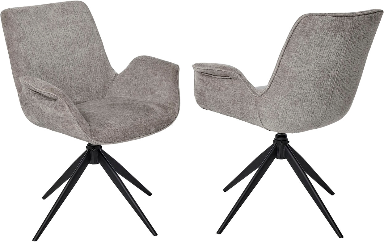 Jahnke Schalenstuhl »BAT TWIST DUO« () 2er Set, drehbar, gepolstert, mit Armlehnen, B:66xT:60,5xH:85 cm