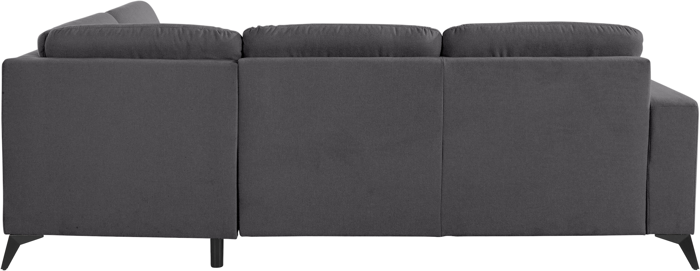 Places of Style Ecksofa »Lolland L-Form«, Wahlweise mit Bettfunktion und Stauraum, auch mit abwischbarem Bezug