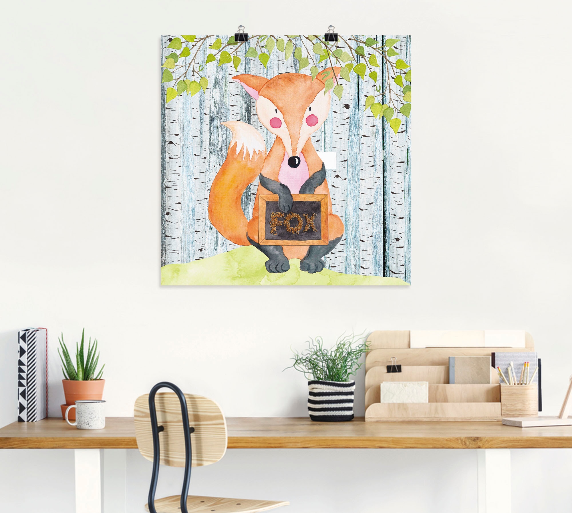 Artland Poster »Waldfreunde- der schlaue Fuchs« Tiere 1 Stk. tlg. ohne Rahmen