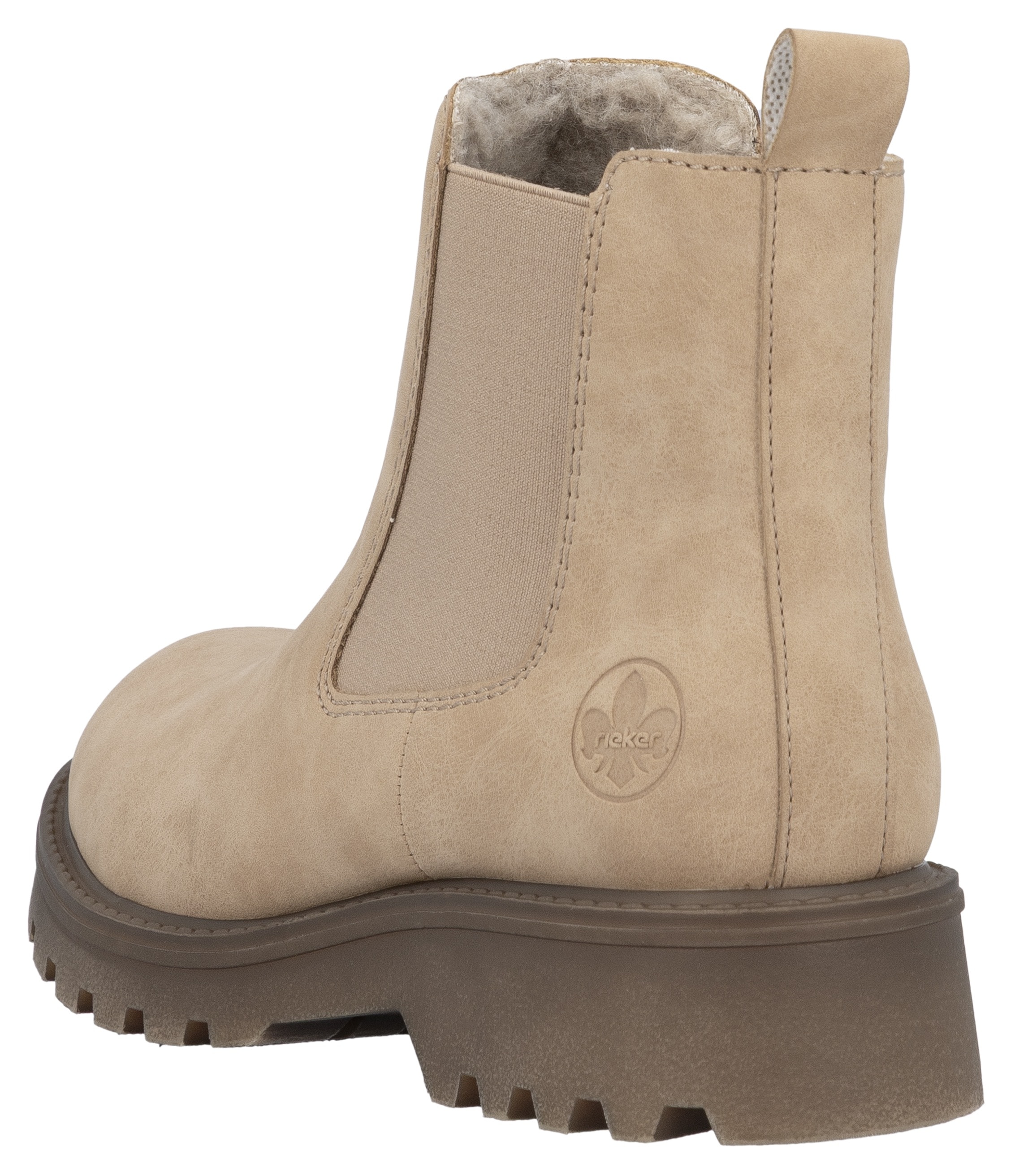 Rieker Chelseaboots  , Schlupfboots, Stiefelette, Blockabsatz, mit kuscheligem Warmfutter
