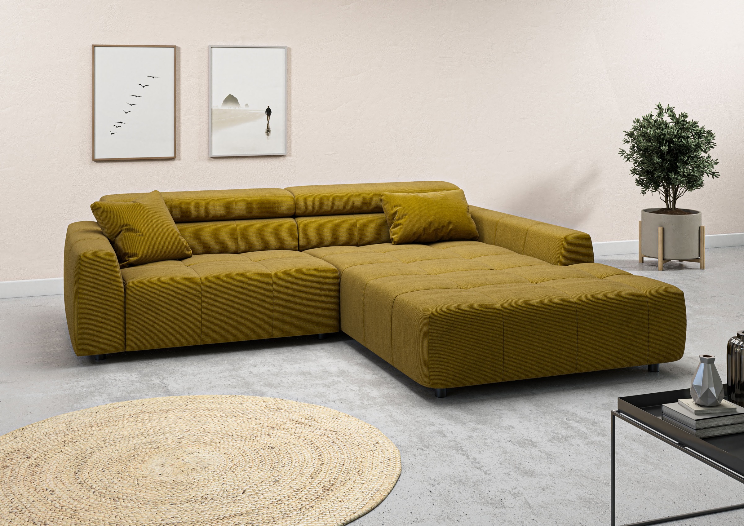 3C Candy Ecksofa »Denver auch mit Cord- und Easy care-Bezug, Kopfteilverste günstig online kaufen