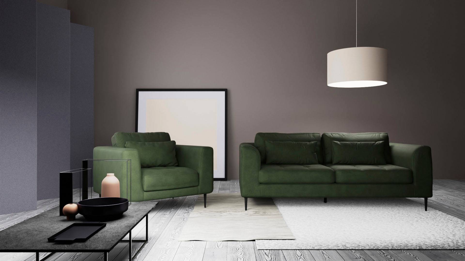 TRENDMANUFAKTUR Sessel »Luzi, Loungesessel, modern mit extra hohen Füßen« D günstig online kaufen