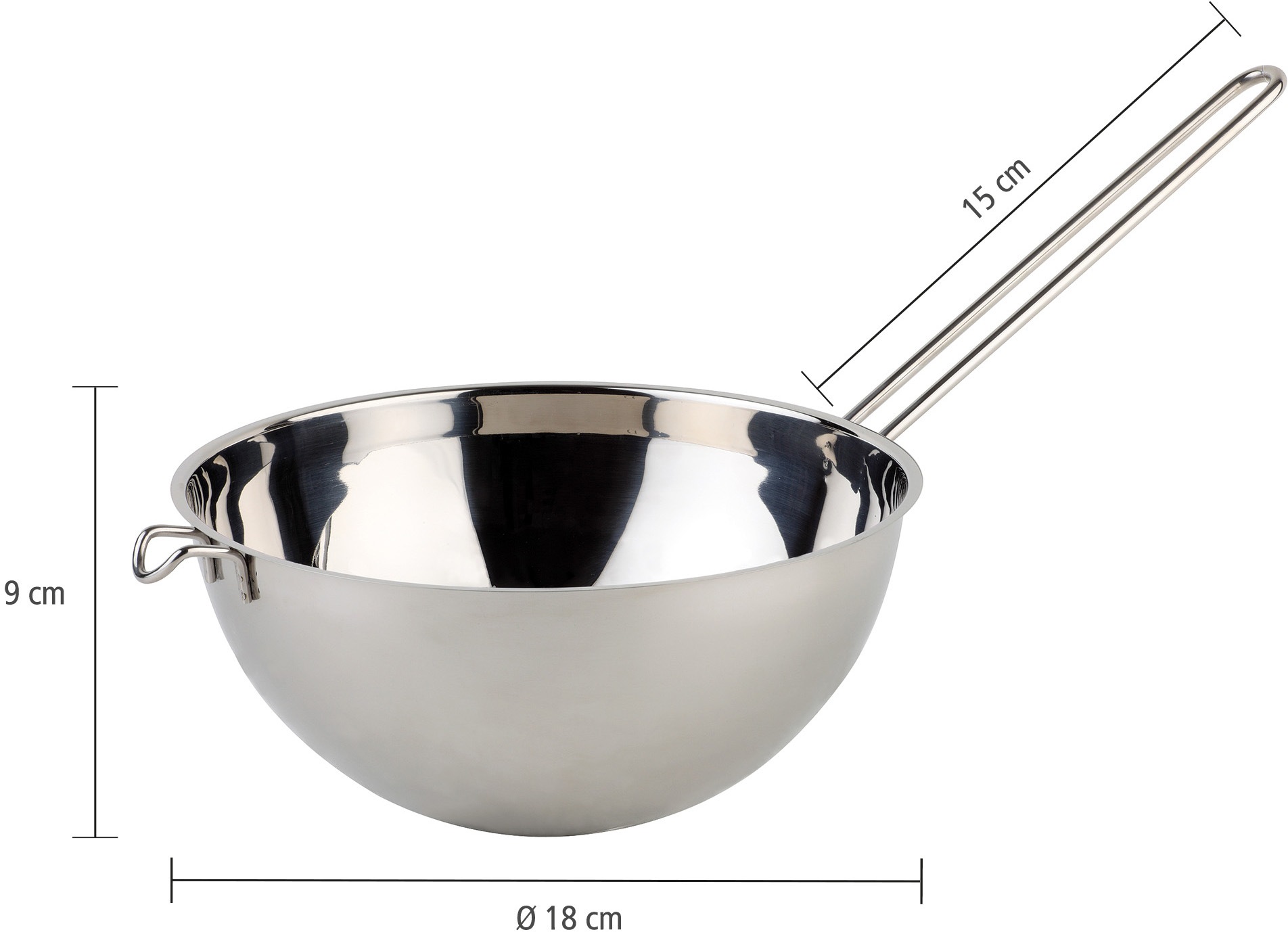 APS Schüssel »Bain-Marie«, 1 tlg., aus Edelstahl, (Wasserbad) für Töpfe 20-26 cm Durchmesser, spülmaschinengeeignet