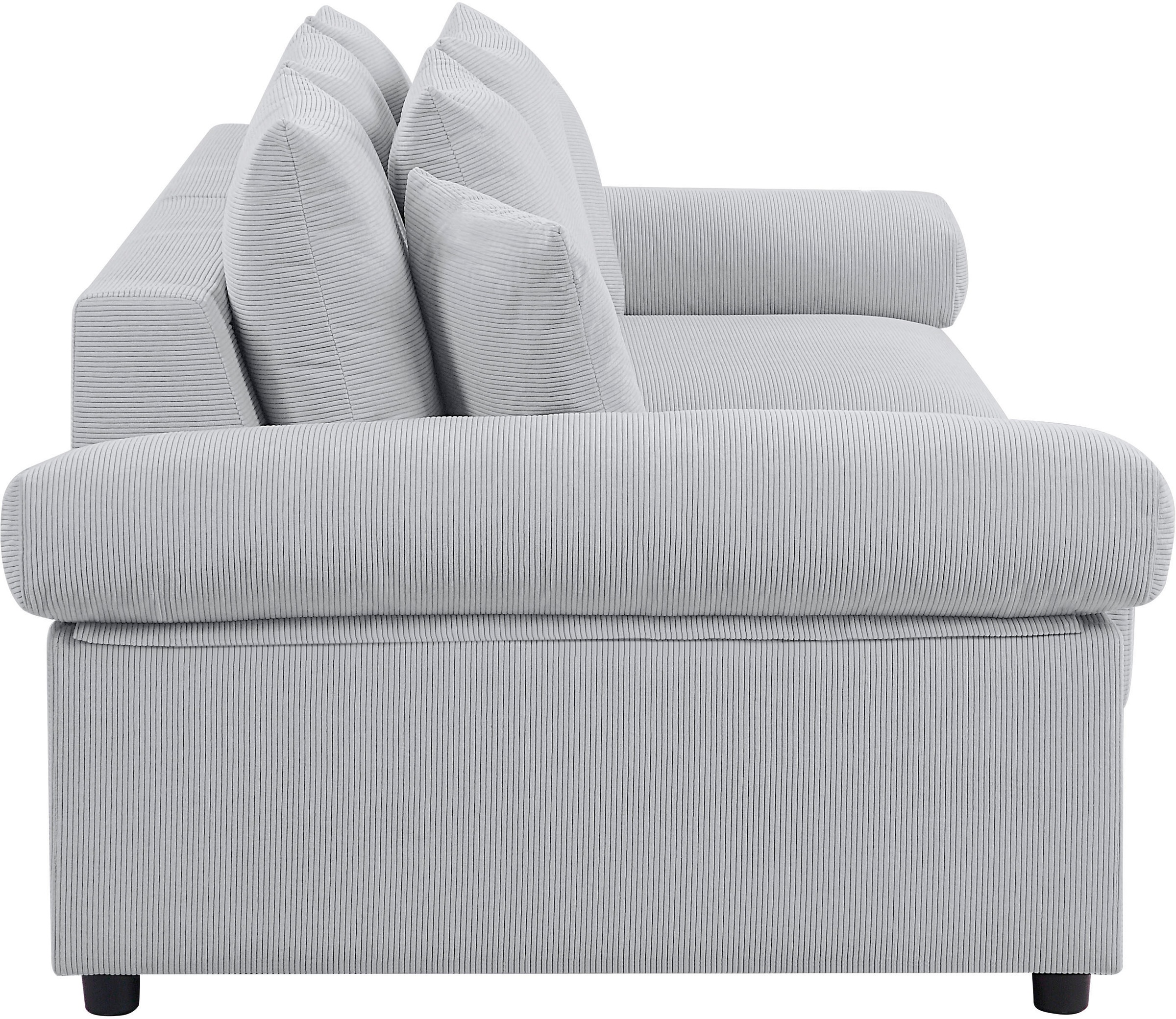 ATLANTIC home collection Big-Sofa »Bjoern«, mit Cord-Bezug, XXL-Sitzfläche, mit Federkern, frei im Raum stellbar