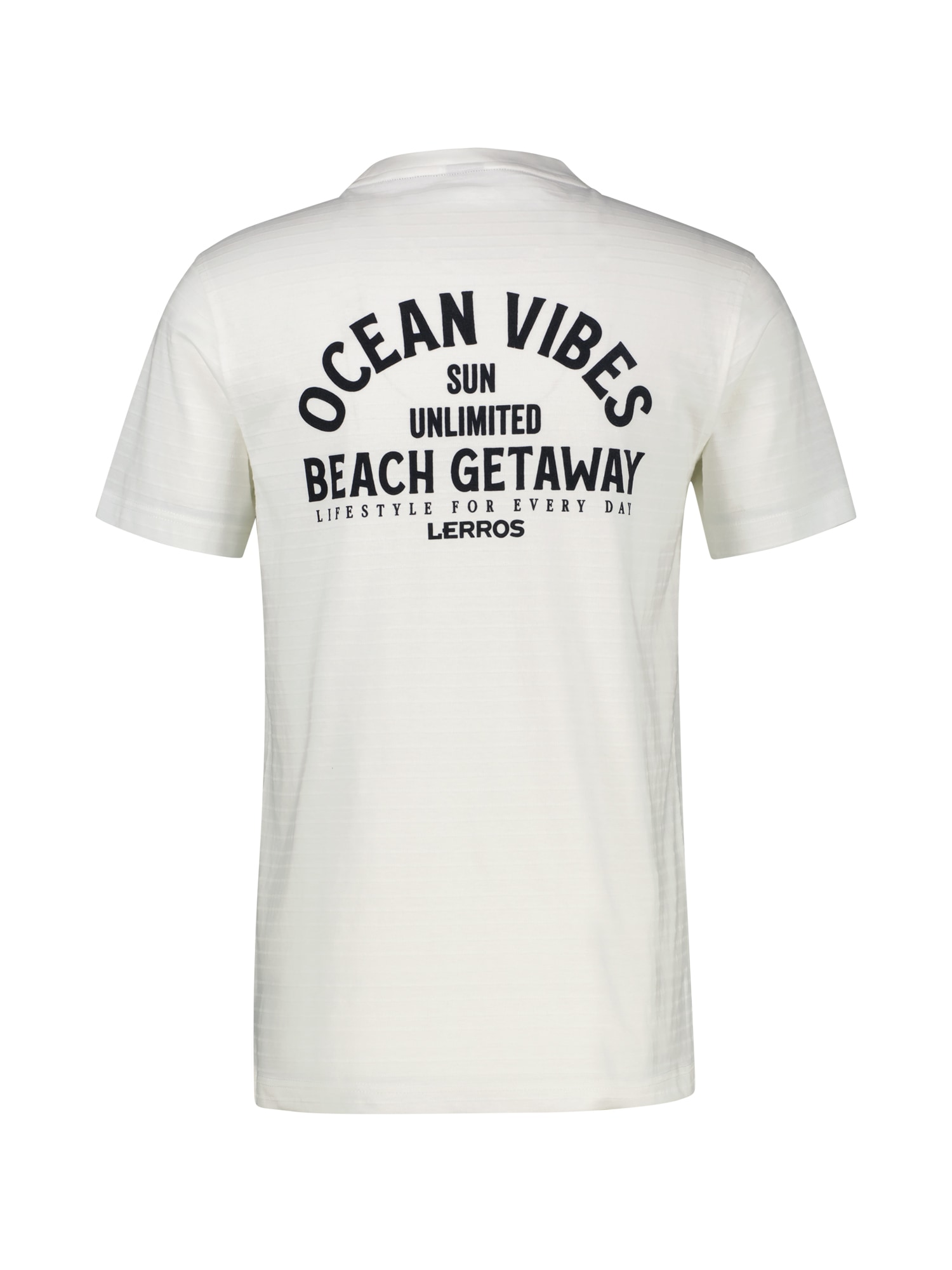 LERROS T-Shirt »LERROS Gestreiftes T-Shirt mit Front und Backprint«