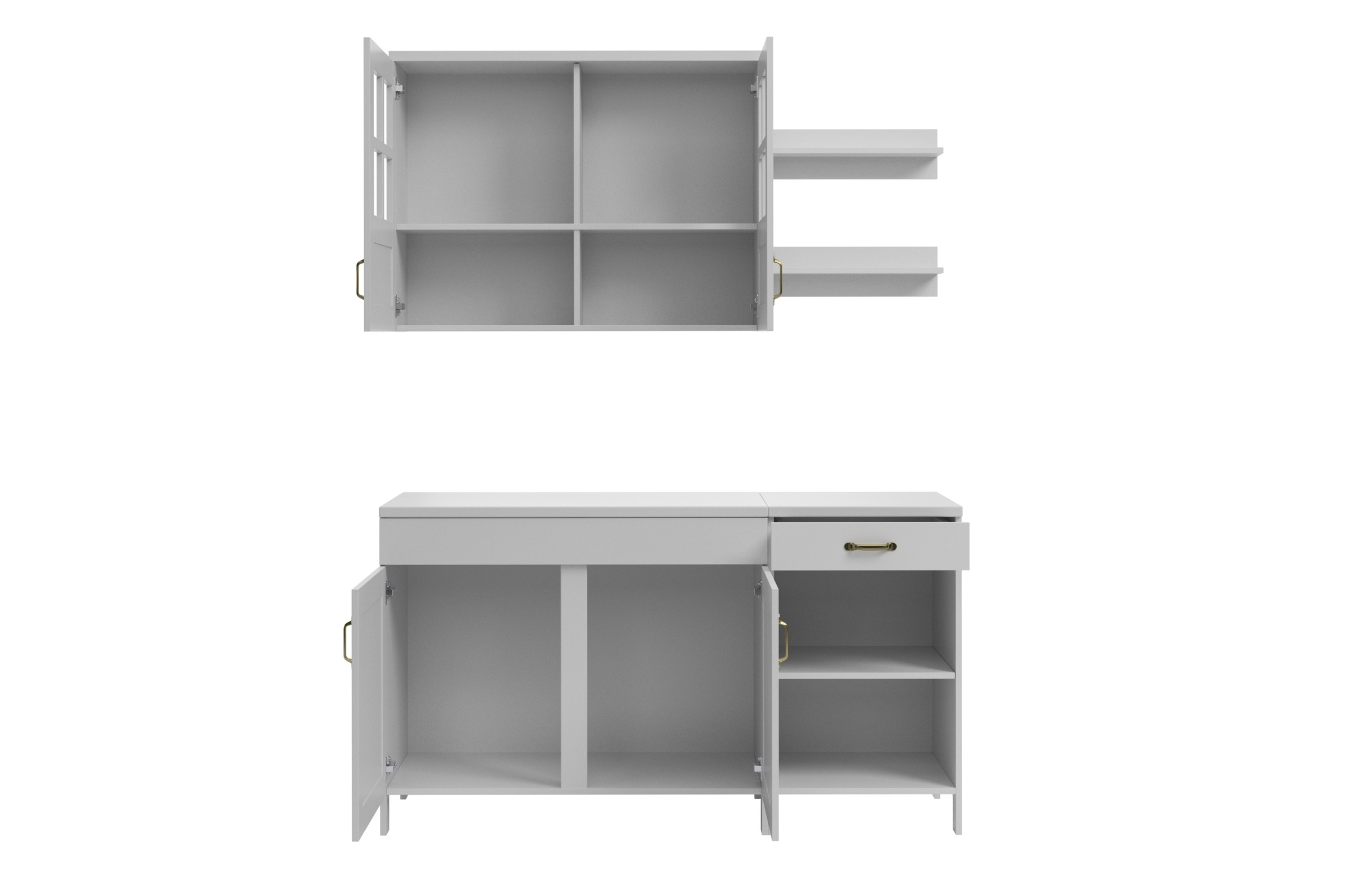 Home affaire Küchenzeile »Alba«, Breite 150 cm, Kiefer massiv, ohne E-Geräte