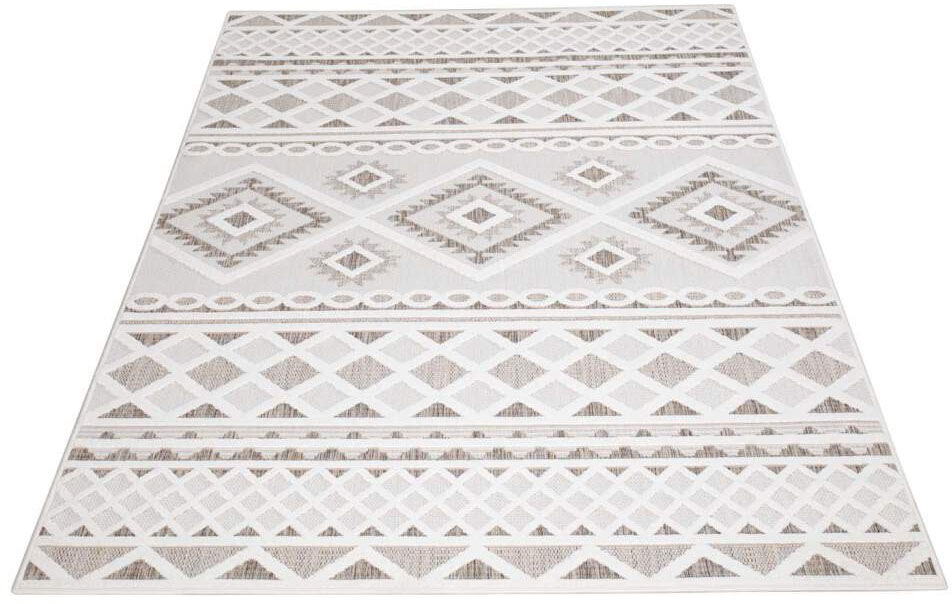 Carpet City Teppich »In-& Outdoorteppich Santorini 435, 3D-Effekt, Boho-Loo günstig online kaufen