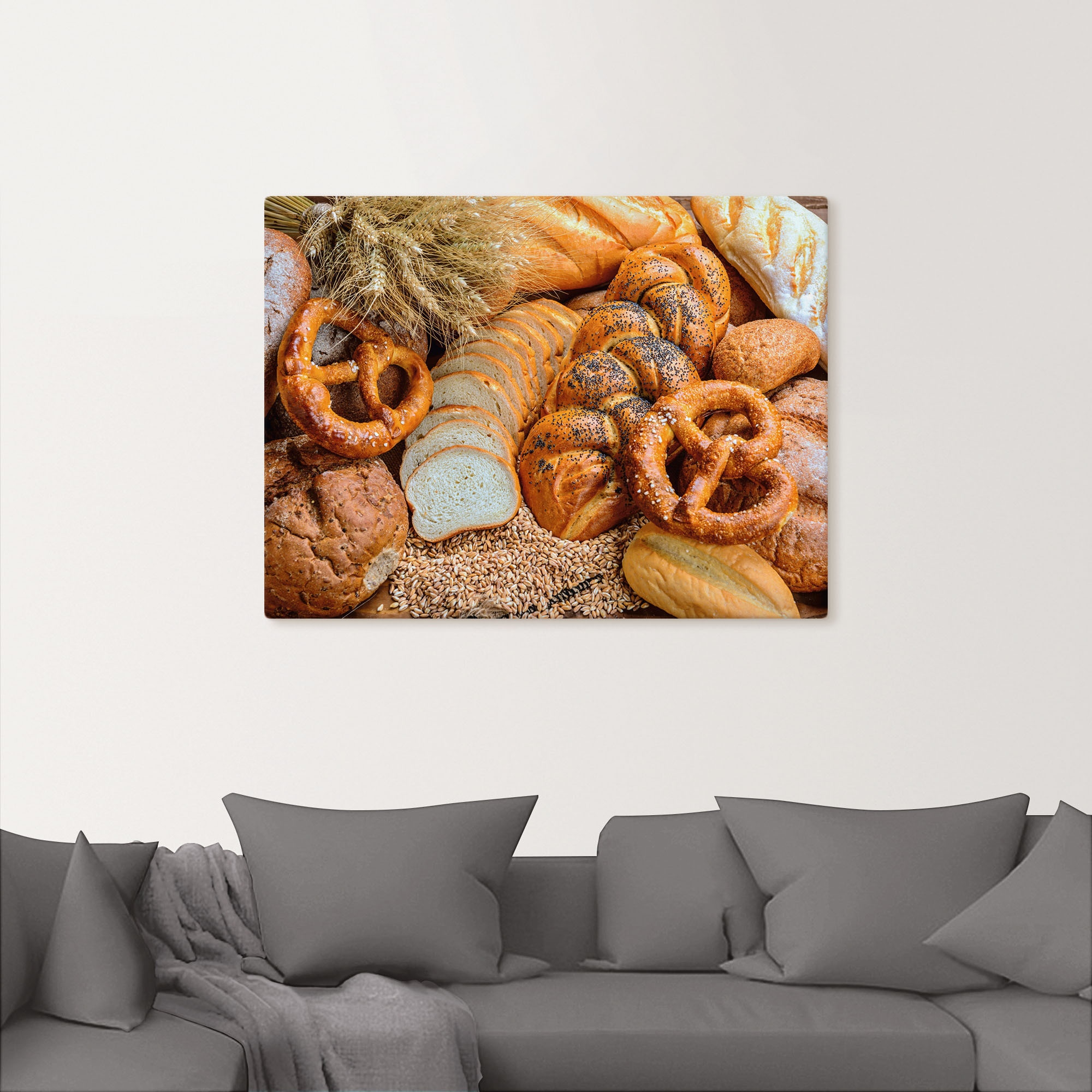 Artland Wandbild »Leckere Backwaren«, Getreide, (1 St.), als Alubild, Leinwandbild, Wandaufkleber oder Poster in versch. Größen