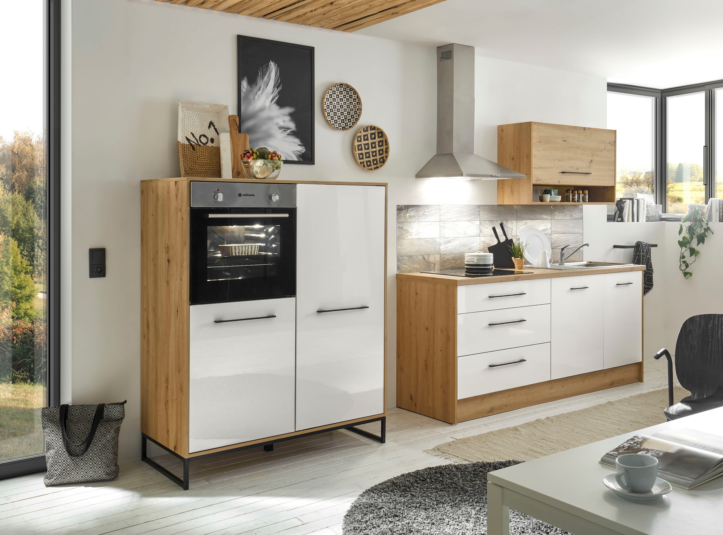 BASIC by Balculina Küche »Seattle« 330 cm breit, wahlweise mit oder ohne E-Geräte