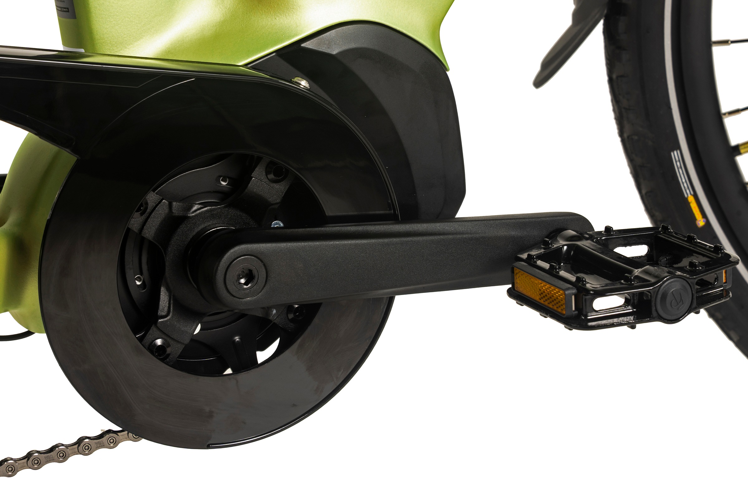 Adore E-Bike »28" Alu Cityfahrrad CX-380 Mittelmotor 85NM / 15Ah Lime Green matt«, 9 Gang, Shimano, Cues, Mittelmotor 250 W
