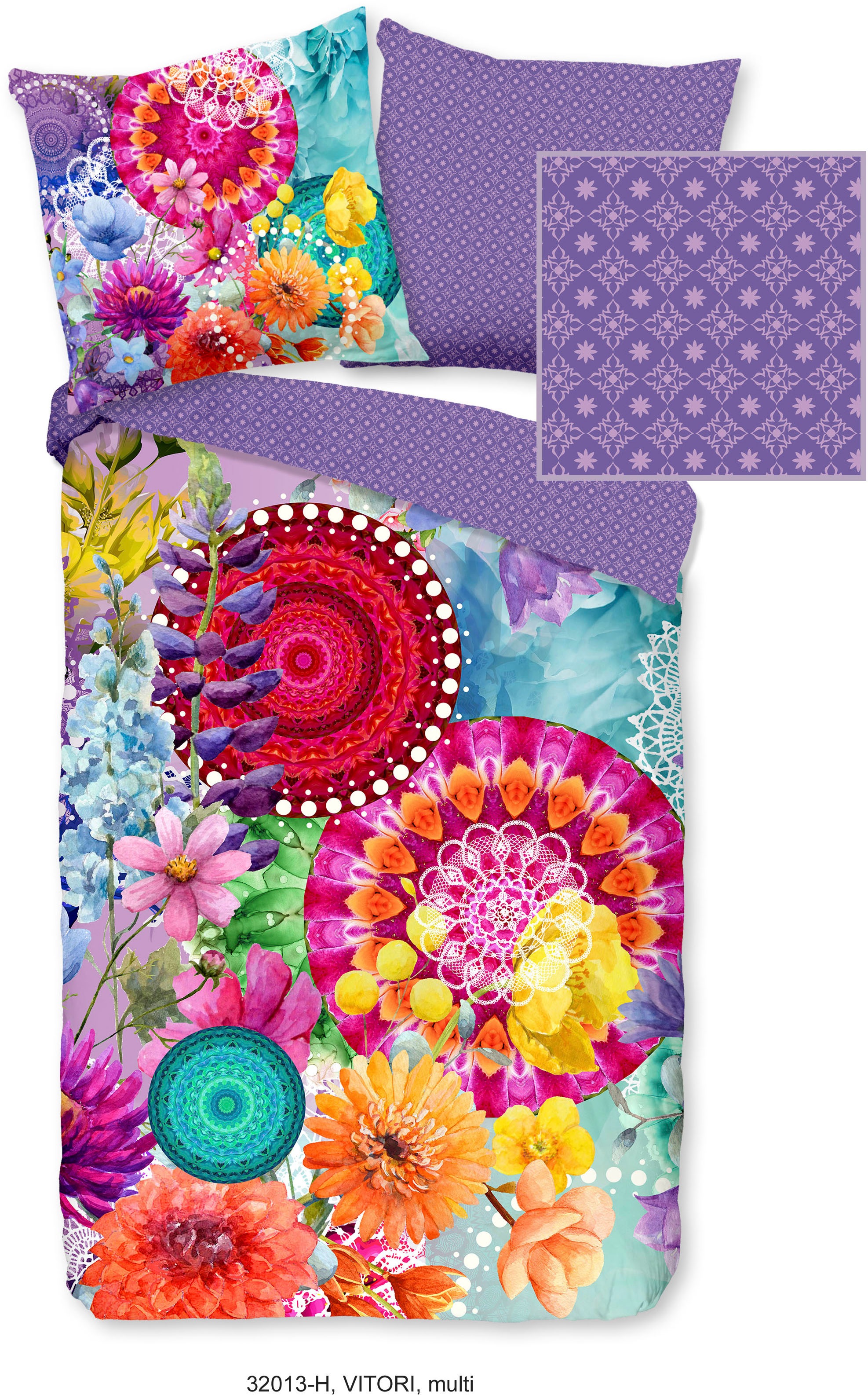 hip Wendebettwäsche »Vitori« 2 Stk. tlg. Mako-Satin, 135x200, Reißverschlus günstig online kaufen