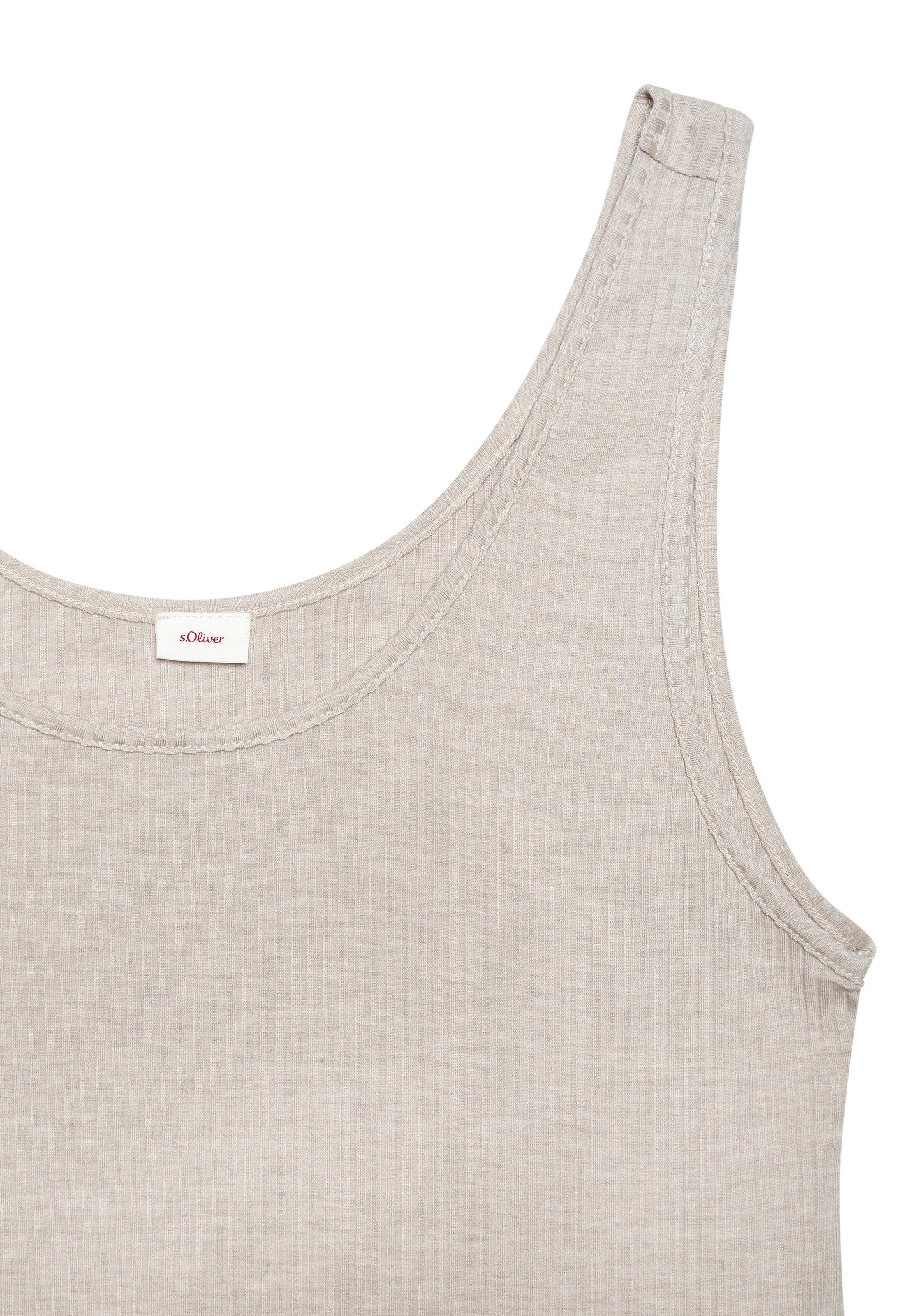 s.Oliver Pyjamaoberteil, in elastischer Rippware