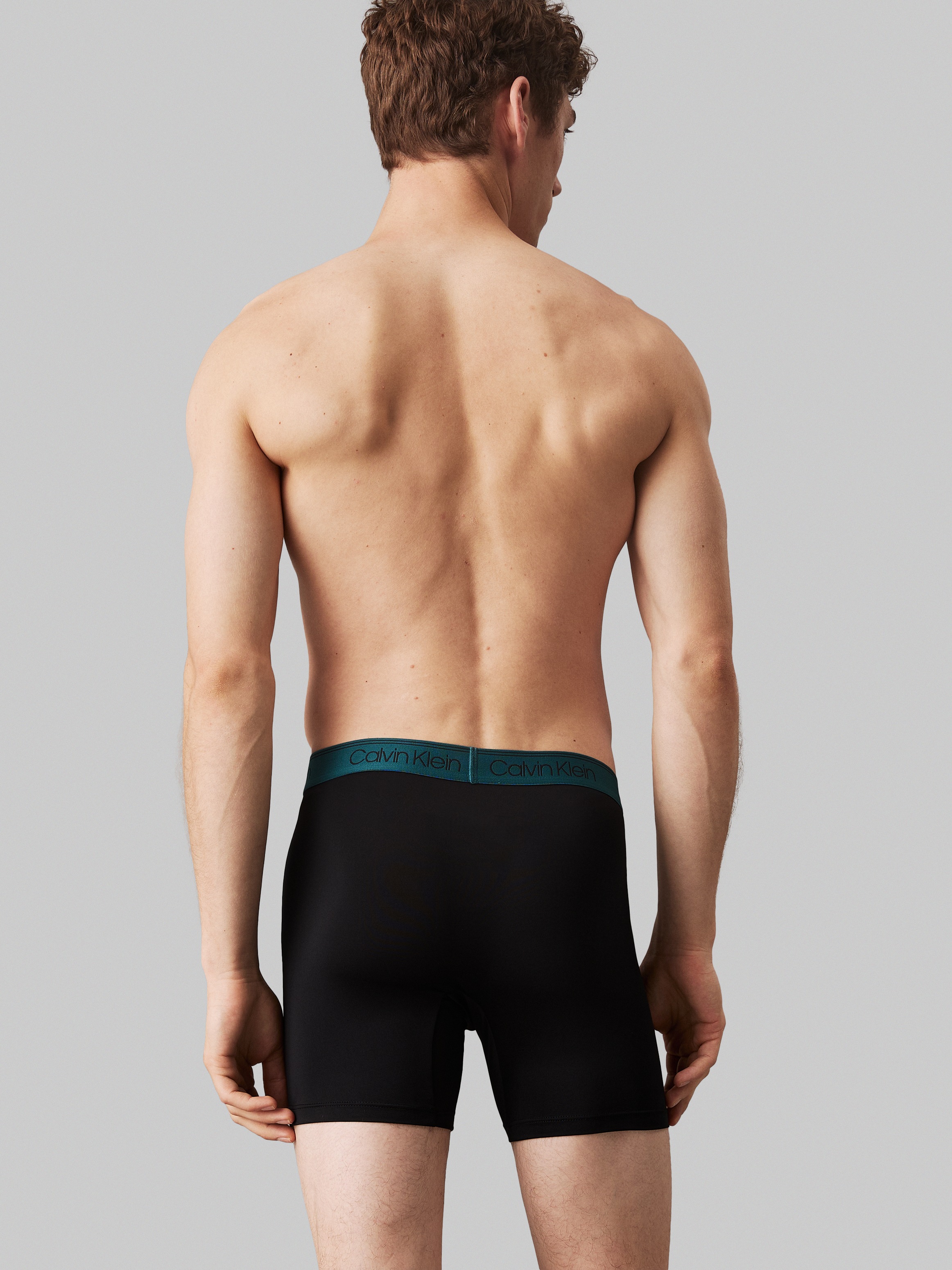 Calvin Klein Underwear Boxer »BOXER BRIEF 3PK«, (Packung, 3er-Pack), mit längerem Bein & Logo-Elastikbund