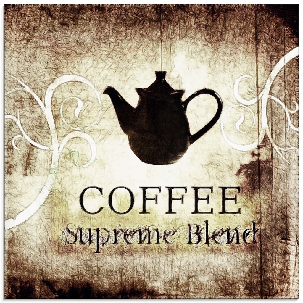 Artland Glasbild »Kaffee«, Getränke, (1 St.)