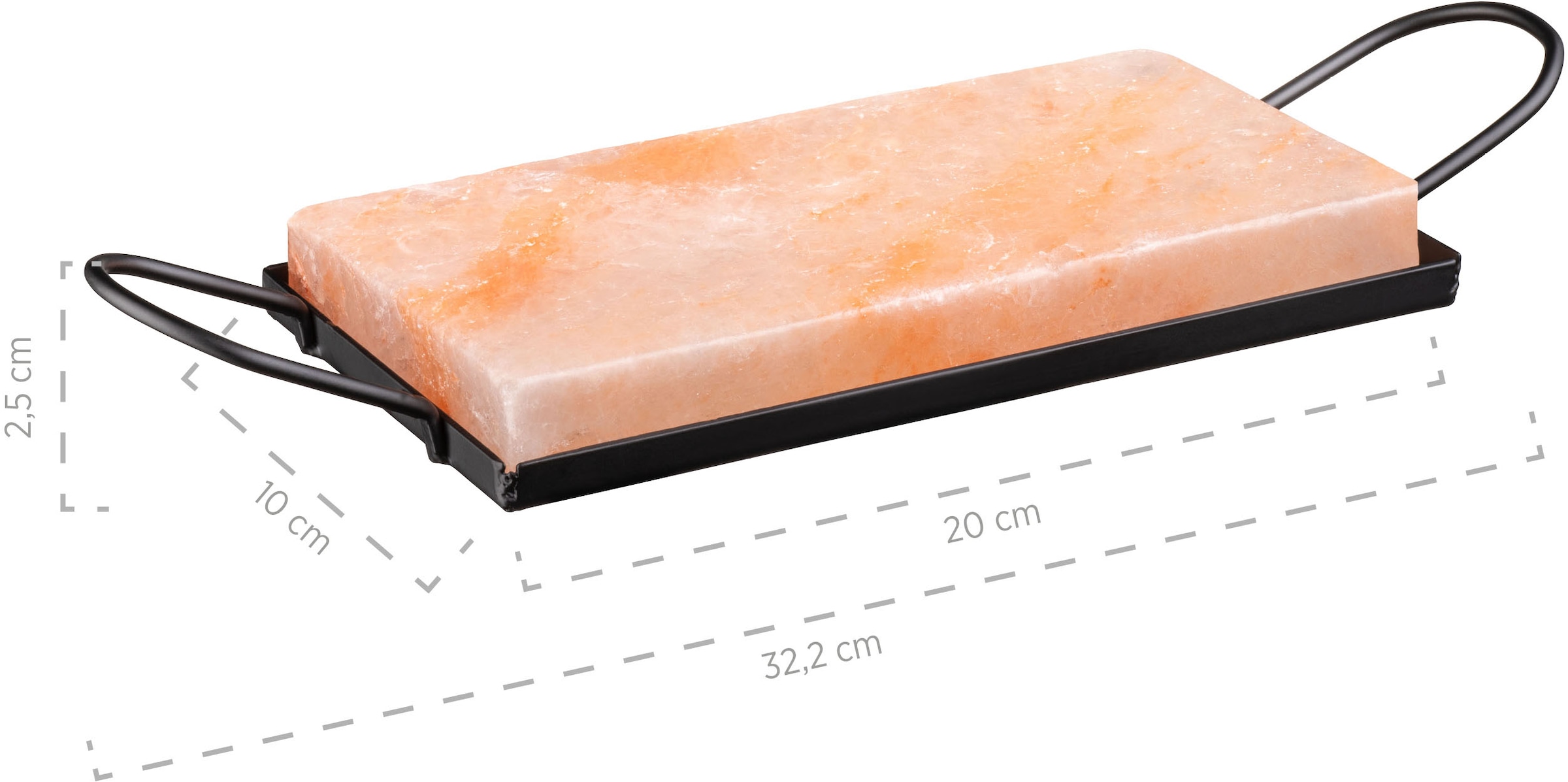 MÄSER Backstein »Heißer Stein« Set, 1x Salzstein, 1x Halterung für Grillstein, 2 Stk. tlg. Backofengeeignet