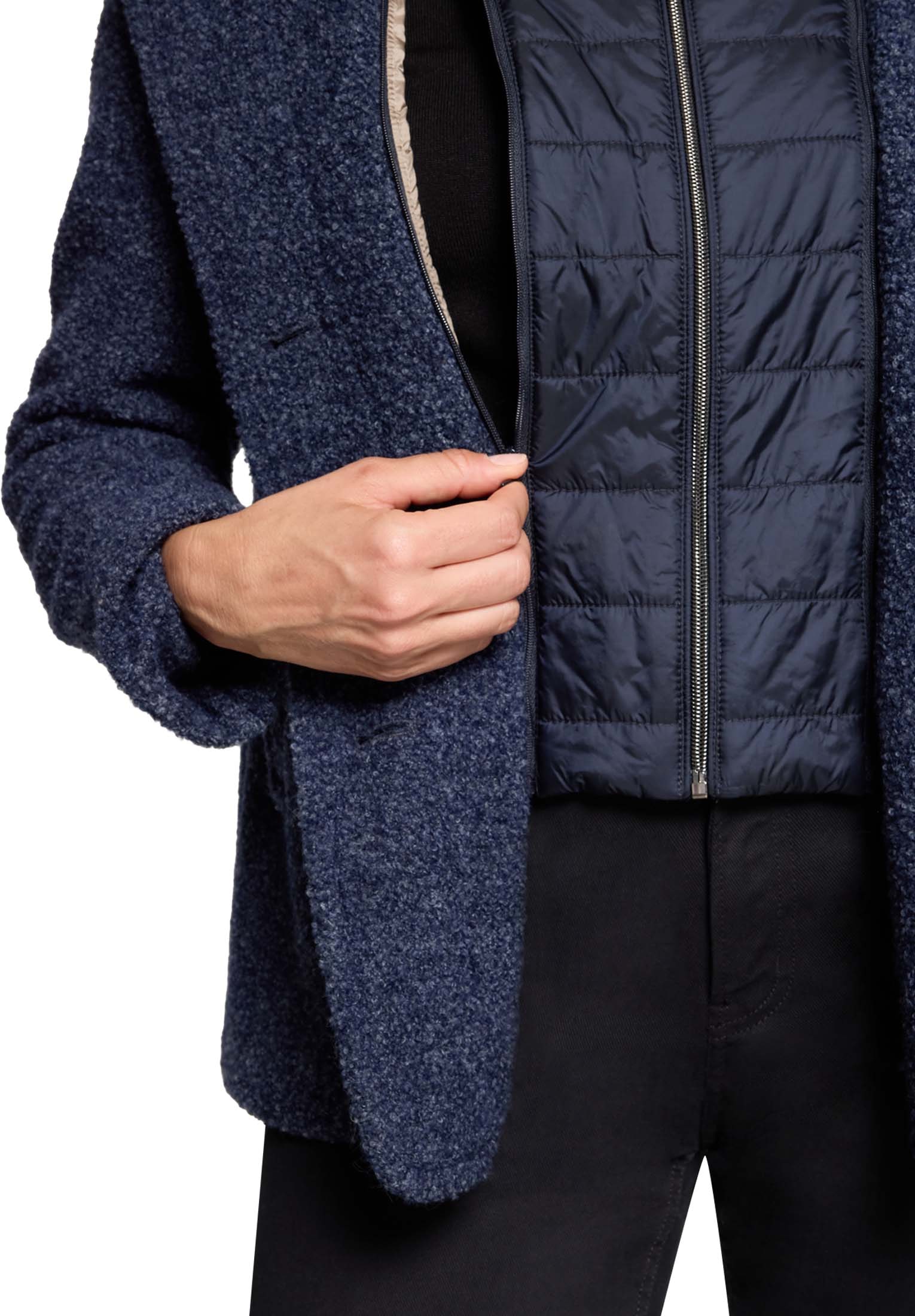 Gil Bret Fleecejacke ohne Kapuze mit Knopf-Verschluss