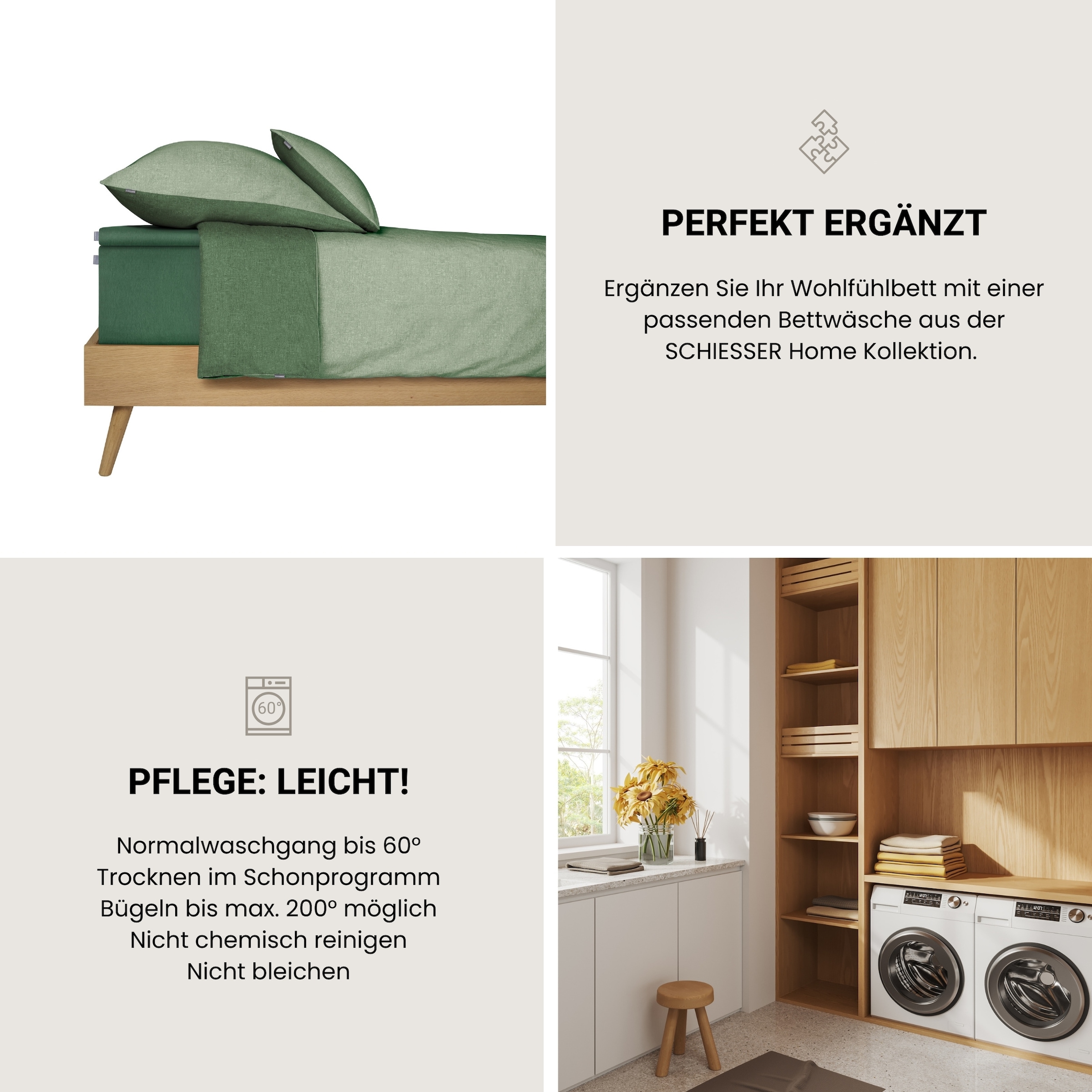 Schiesser Spannbettlaken »Flexi aus 95% Baumwolle und 5% Elastahan in Premium-Qualität«, für hohe Matratzen und Boxspringbetten geeignet, Made in Green