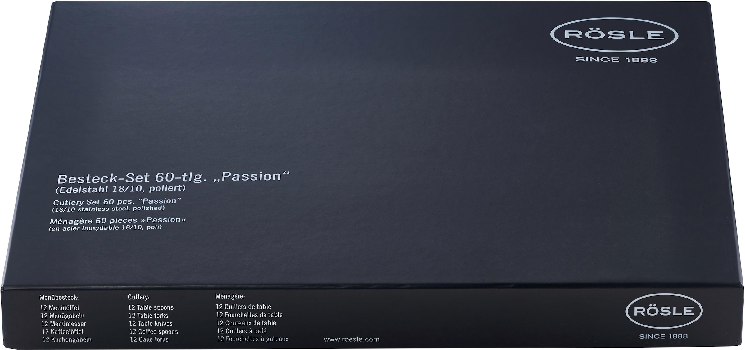 RÖSLE Besteck-Set »Passion«, (Set, 60 tlg.), spülmaschinengeeignet