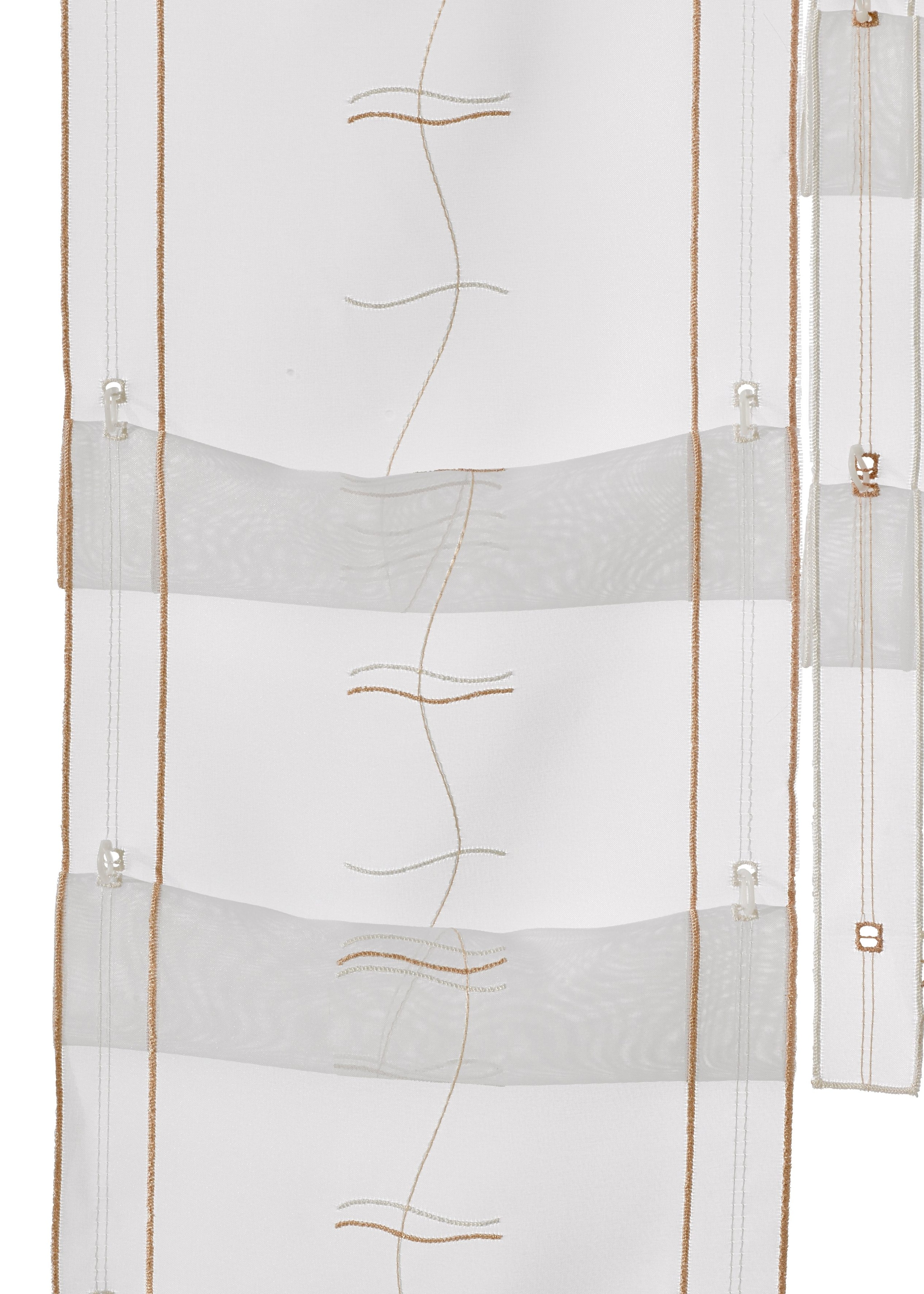 Weckbrodt Scheibengardine »Selina«, (1 St.), Hochraff, Gardine, Voile, echte Stickerei, transparent, Store
