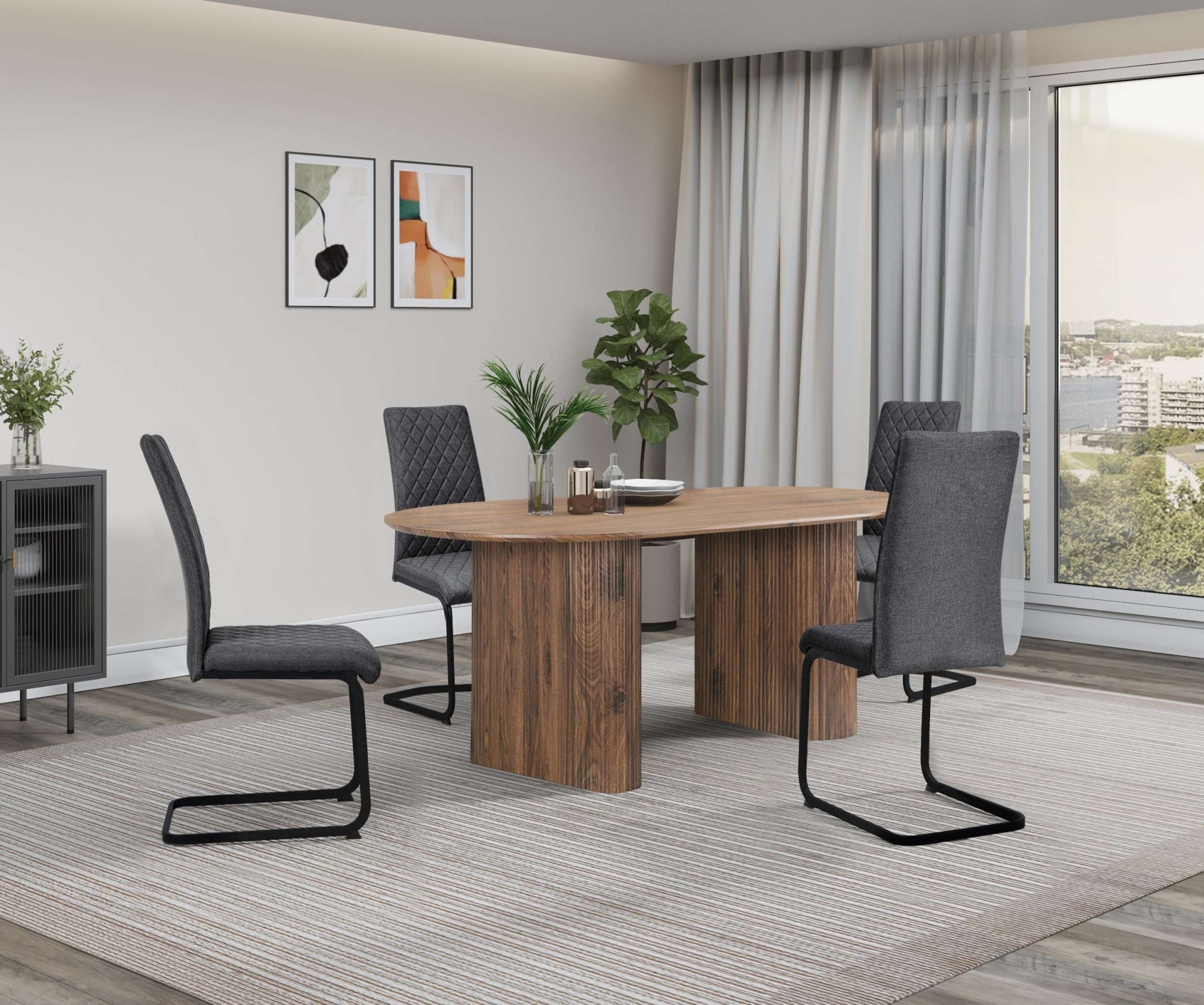 OTTO home Esszimmerstuhl »Valbourg« () Freischwinger, gepolsterte Rückenleh günstig online kaufen