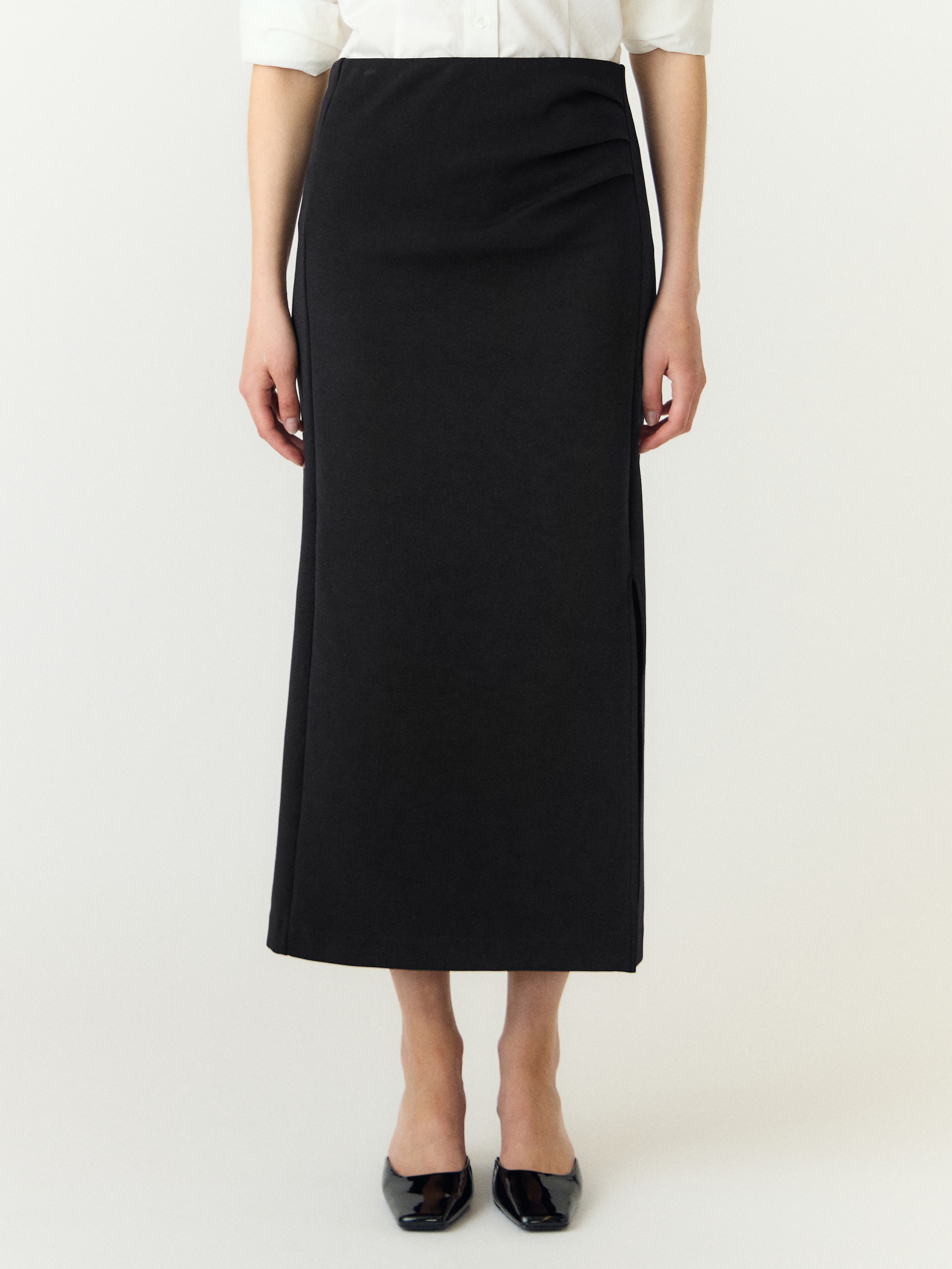 Y.A.S Maxirock »YASPINA HW LONG SKIRT NOOS« Baumwollmischung, high waist