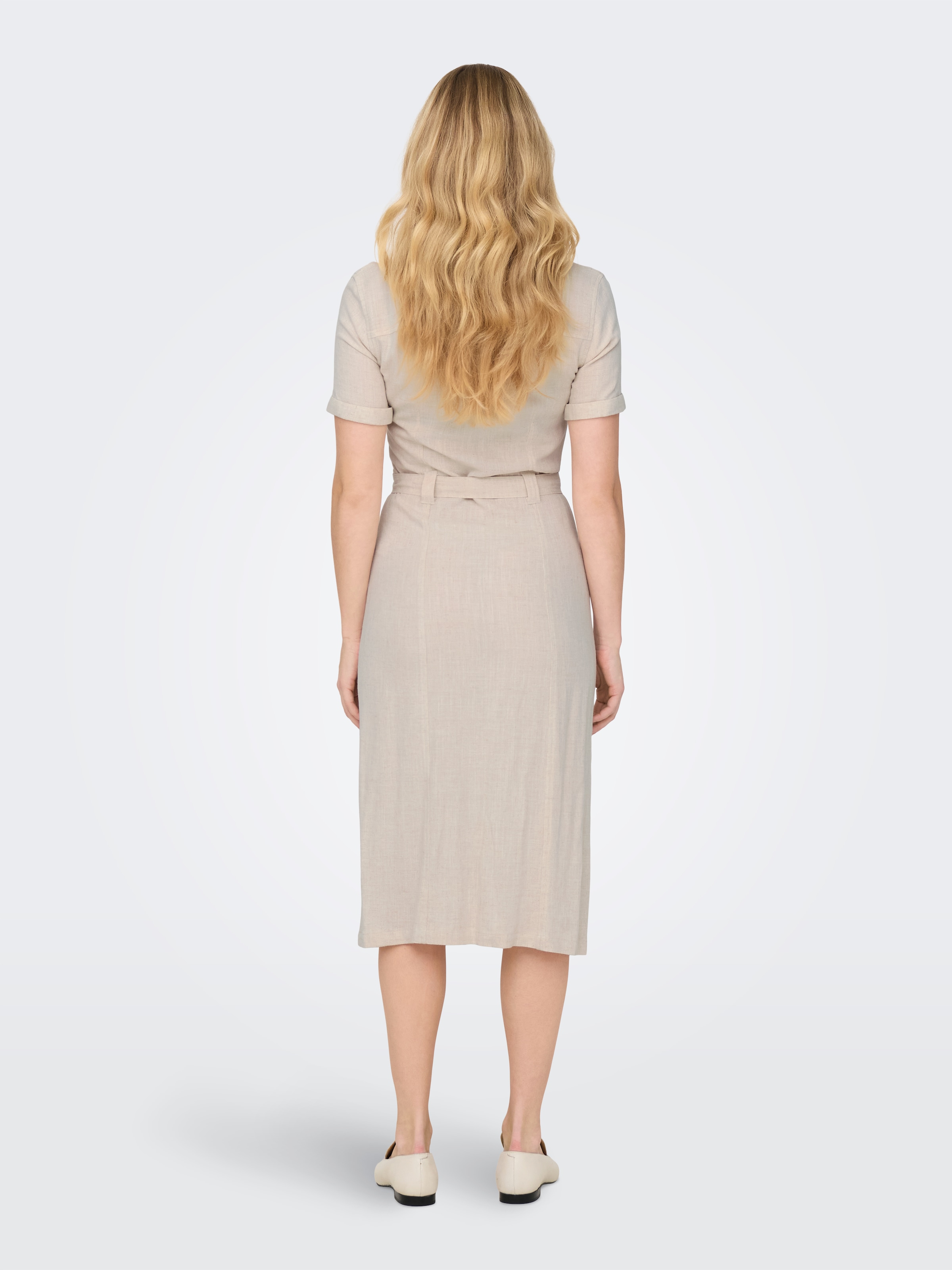 ONLY Hemdblusenkleid »ONLSIESTA SS LIN BL SHIRT DRESS PNT NOOS« Brusttaschen mit Leinen