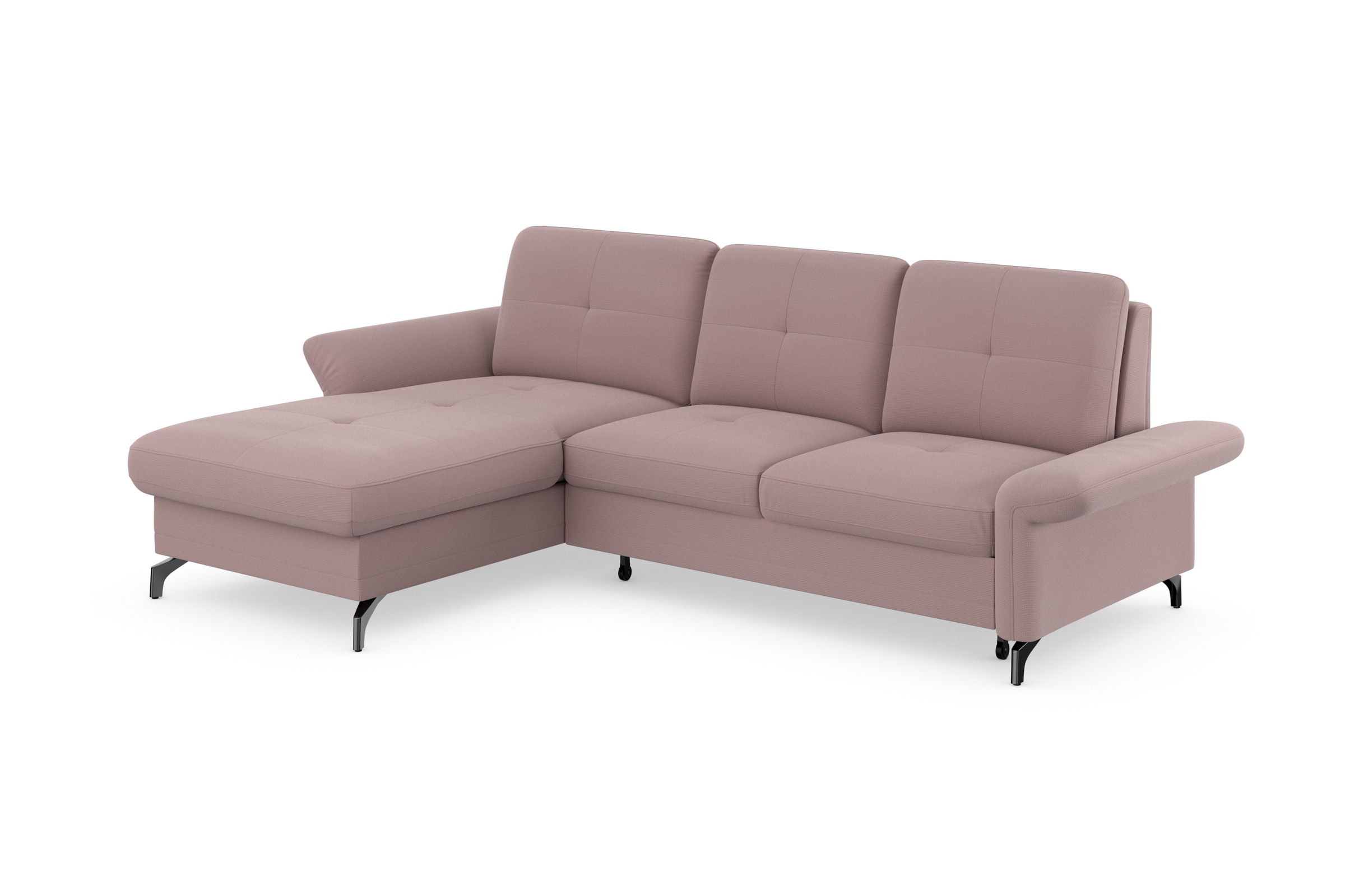 Places of Style Ecksofa »Calando L-Form«, wahlweise mit Bettfunktion, Bettkasten und Armteilfunktion