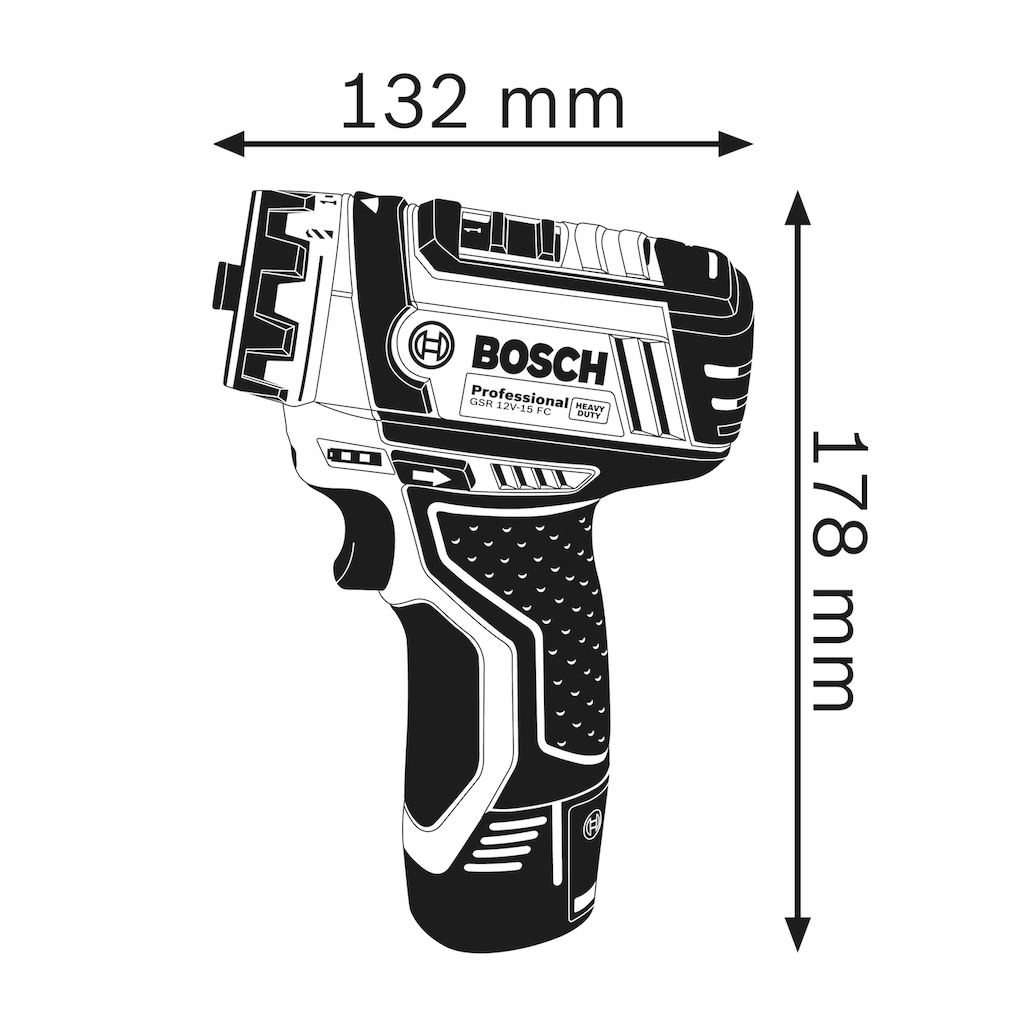 Bosch Professional Akku-Bohrschrauber »GSR 12V-15«, (Set)