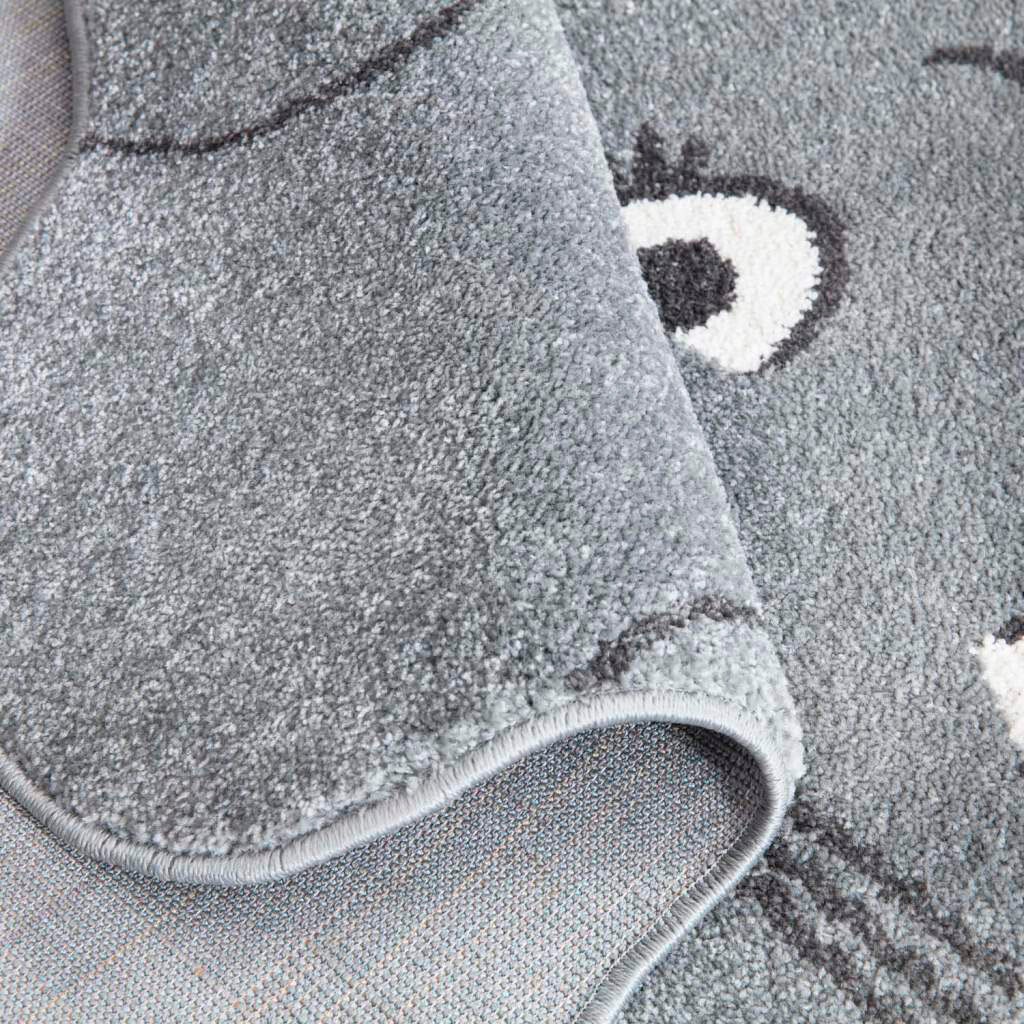 Carpet City Kinderteppich »ANIME894«, Motivform, 11 mm Höhe, Kinderzimmer Teppich Modern mit Mond, Blumen, Wolken, Creme, Multi