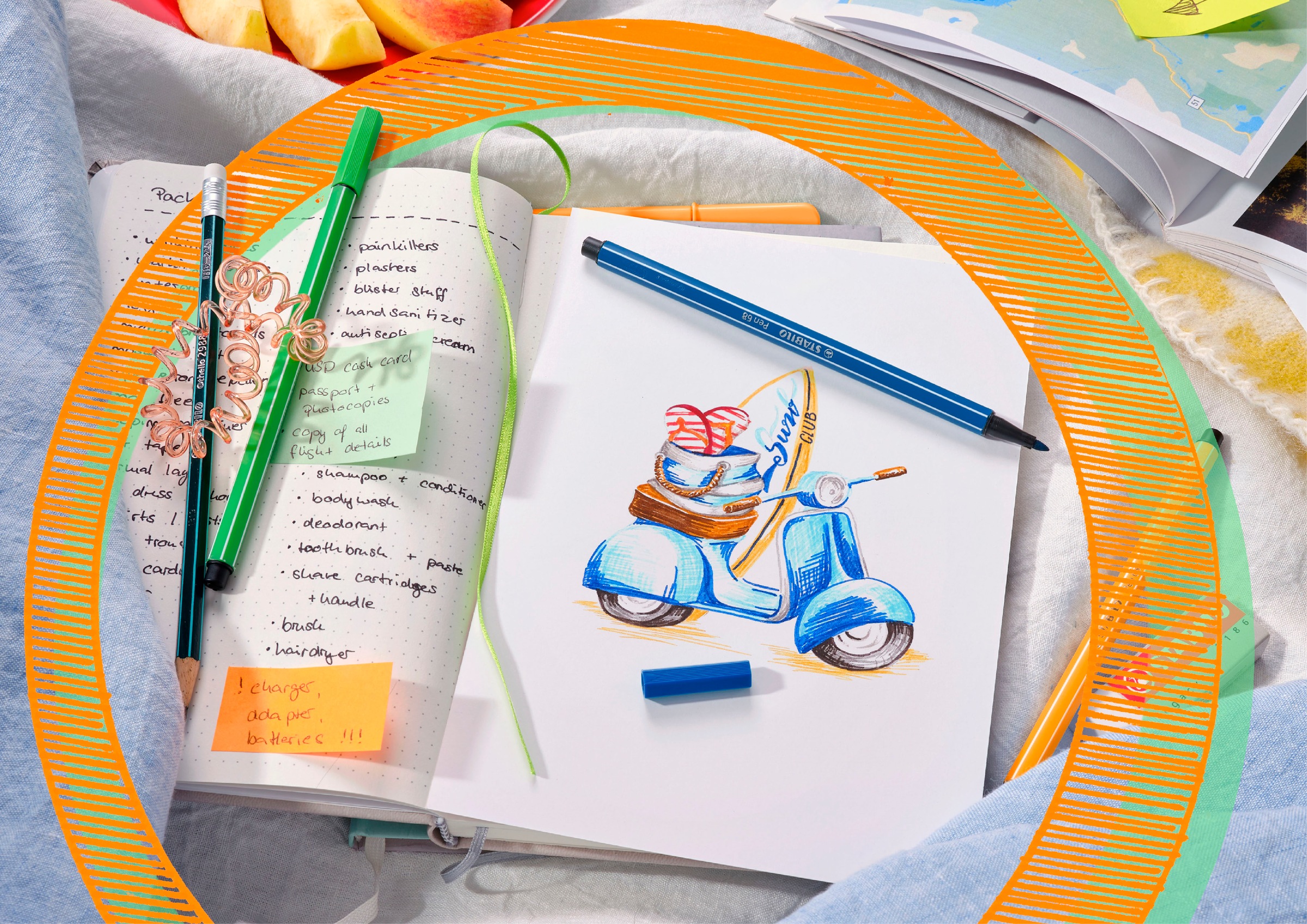 STABILO Filzstift »Premium-Filzstift - STABILO Pen 68 - 10er Pack - 10 Farben« Made in Germany