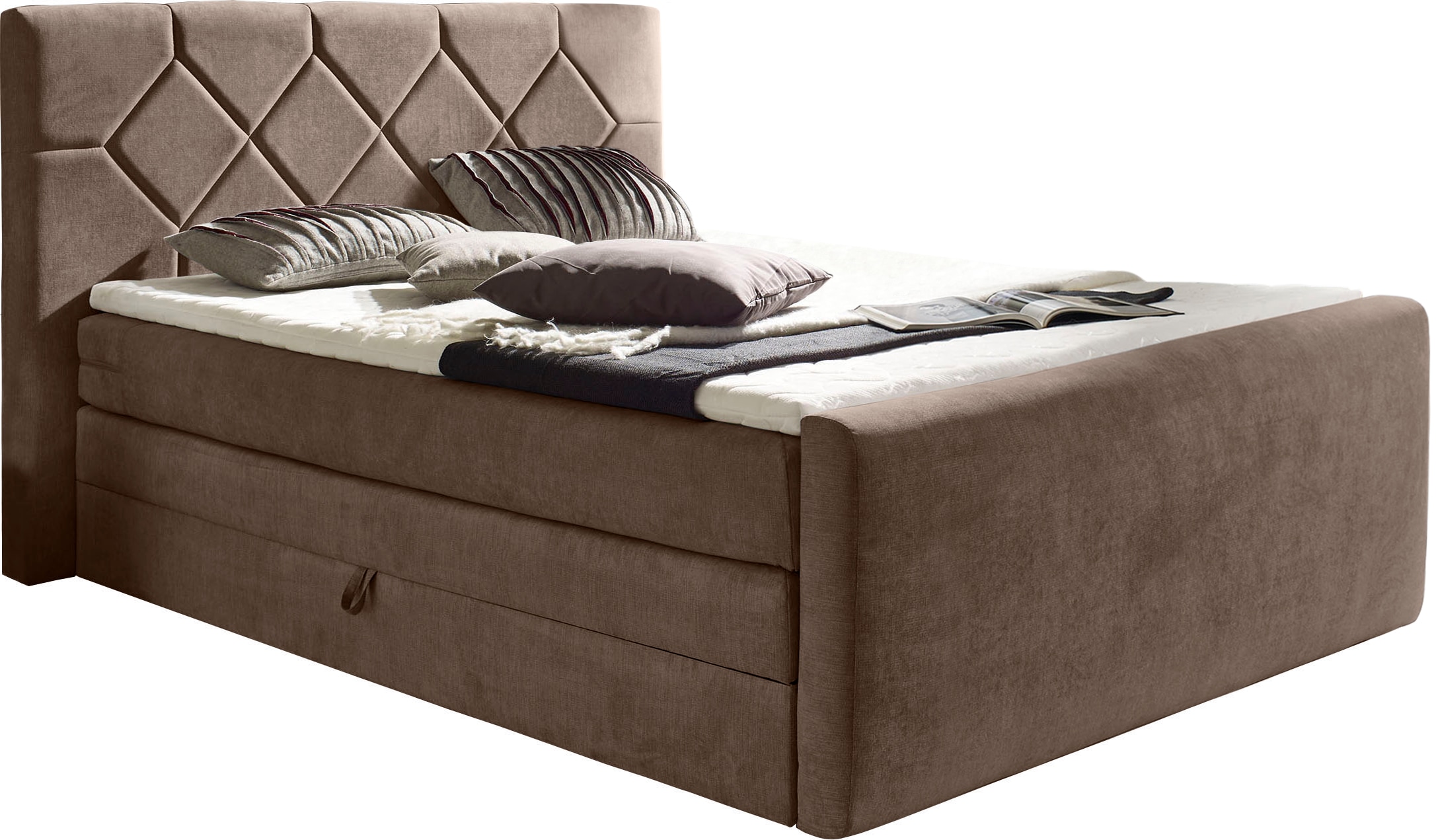 Places of Style Boxspringbett »Atlanta«, inklusive Topper und Bettkasten günstig online kaufen
