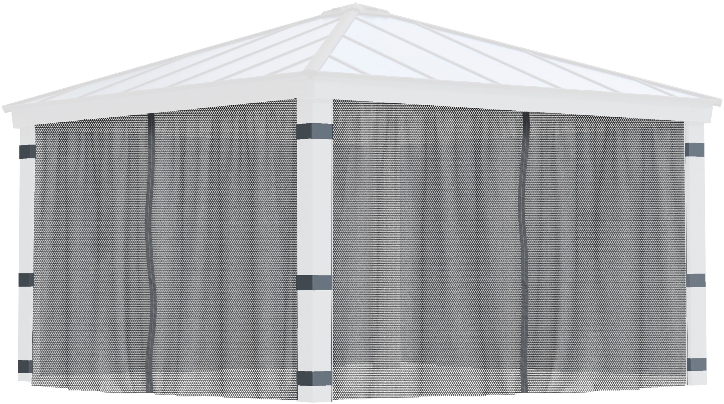 Palram - Canopia Pavillonseitenteil »Dallas Garden Gazebo Netting Set«, mit Reißverschluß und Clips