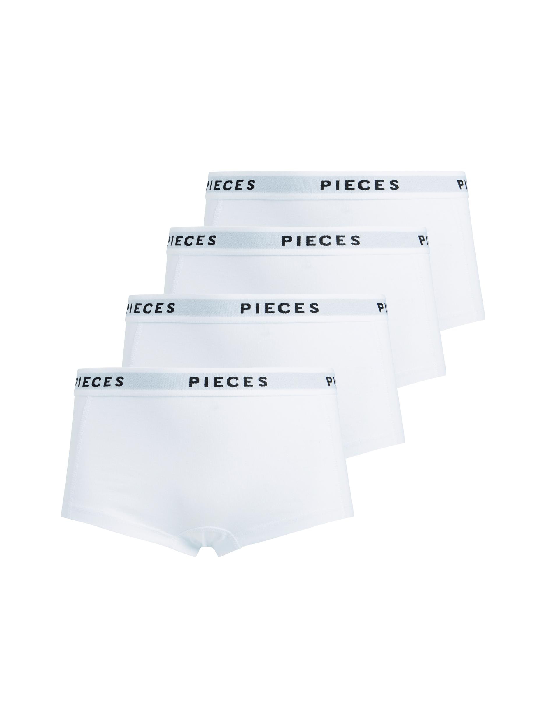 pieces Hipster »PCLOGO LADY 4 PACK SOLID NOOS BC«, (Packung, 4 St., 4er-Pack)