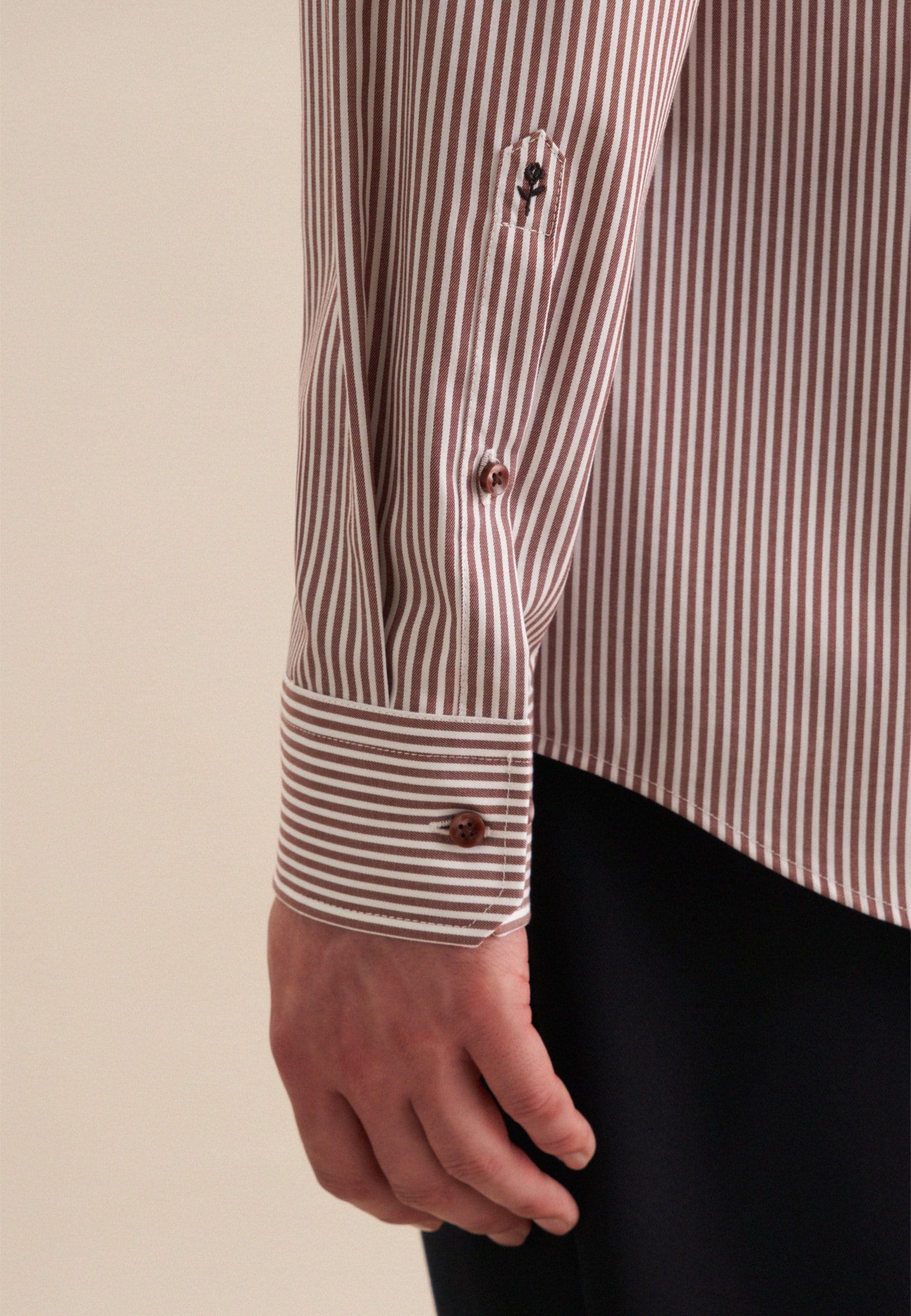 seidensticker Businesshemd »Shaped«, Shaped Langarm Kentkragen Streifen