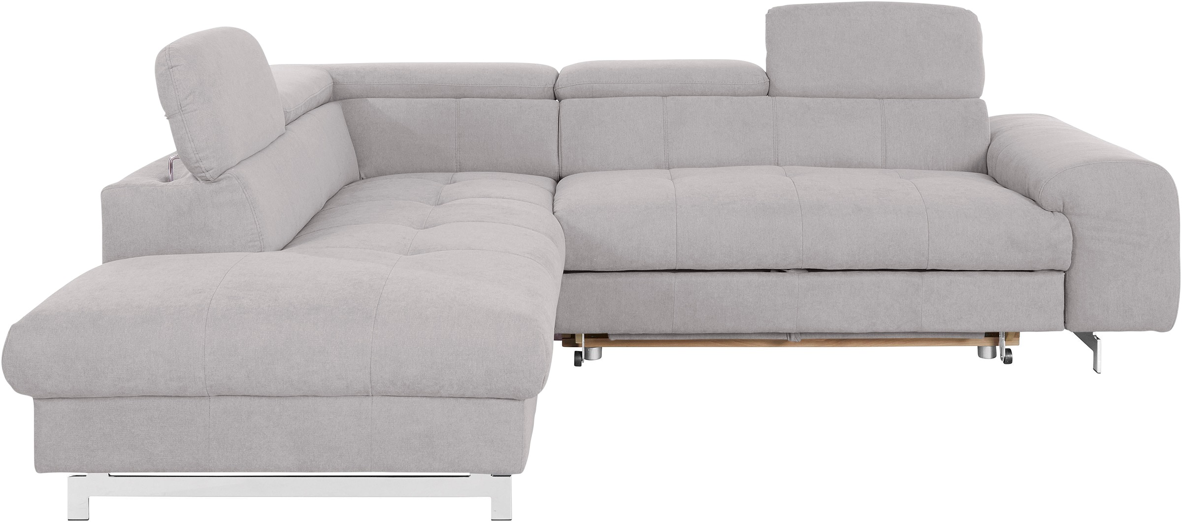 COTTA Ecksofa "Chef L-Form", mit Kopfteilverstellung, edle Metallkufen, wah günstig online kaufen