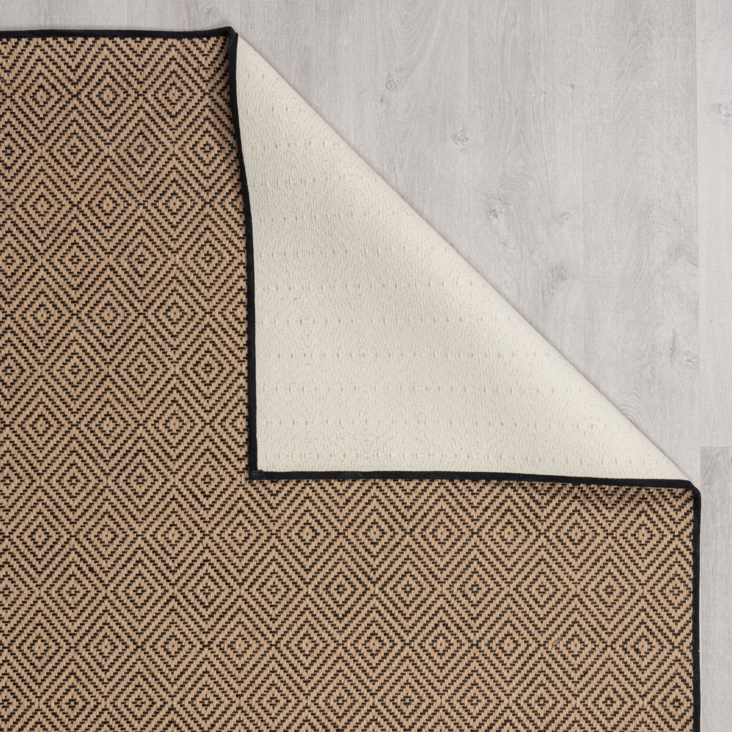 FLAIR RUGS Teppich »Jute Diamond«, rechteckig, 4 mm Höhe, Jute Teppich