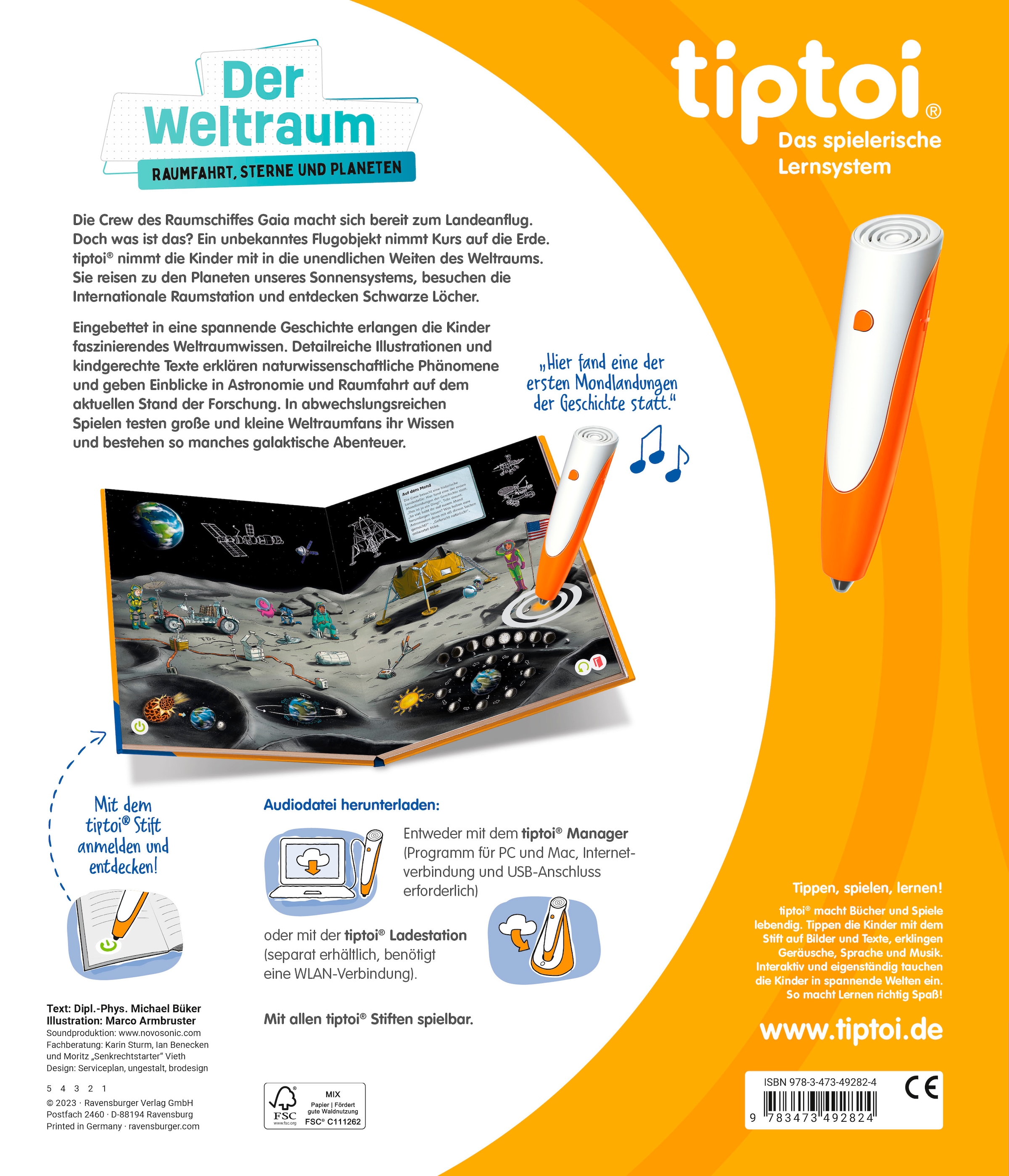 Ravensburger Buch »tiptoi® Der Weltraum: Raumfahrt, Sterne und Planeten«