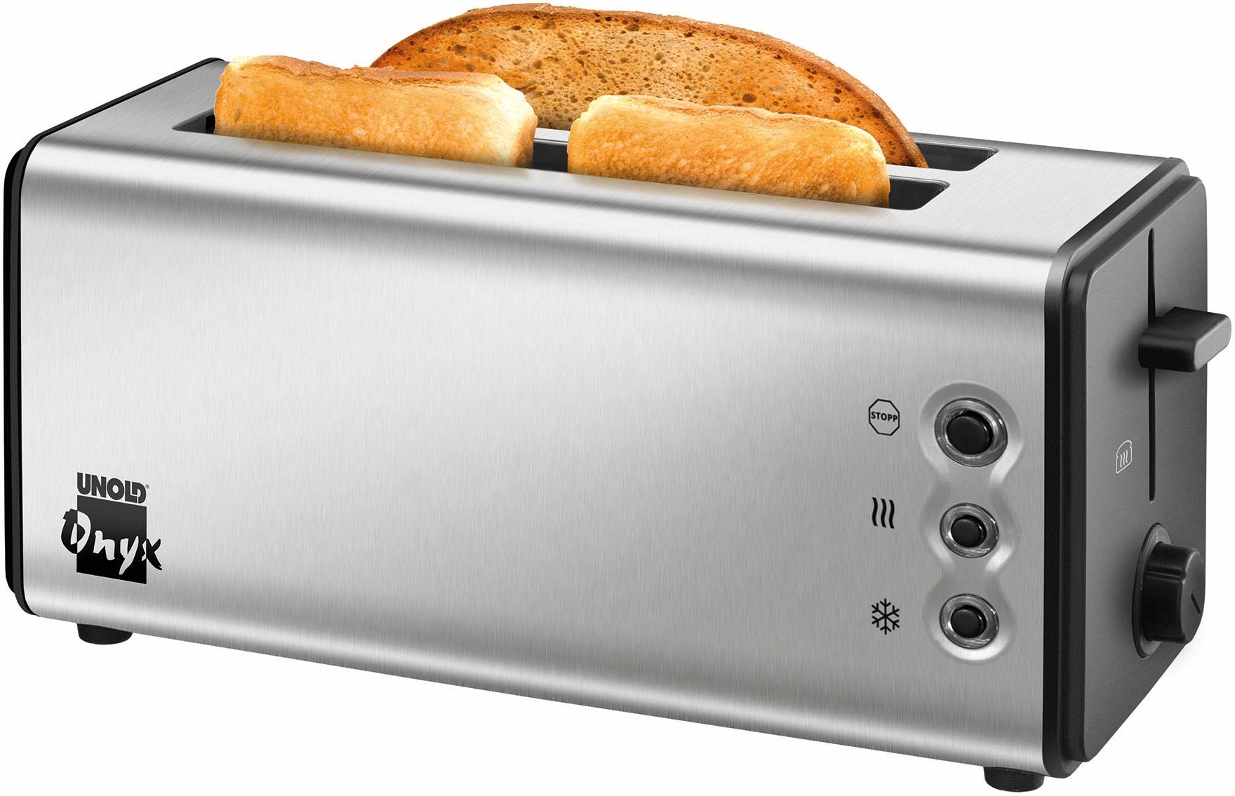 Unold Toaster »Onyx Duplex 38915« 2 lange Schlitze für 4 Scheiben 1400 W günstig online kaufen