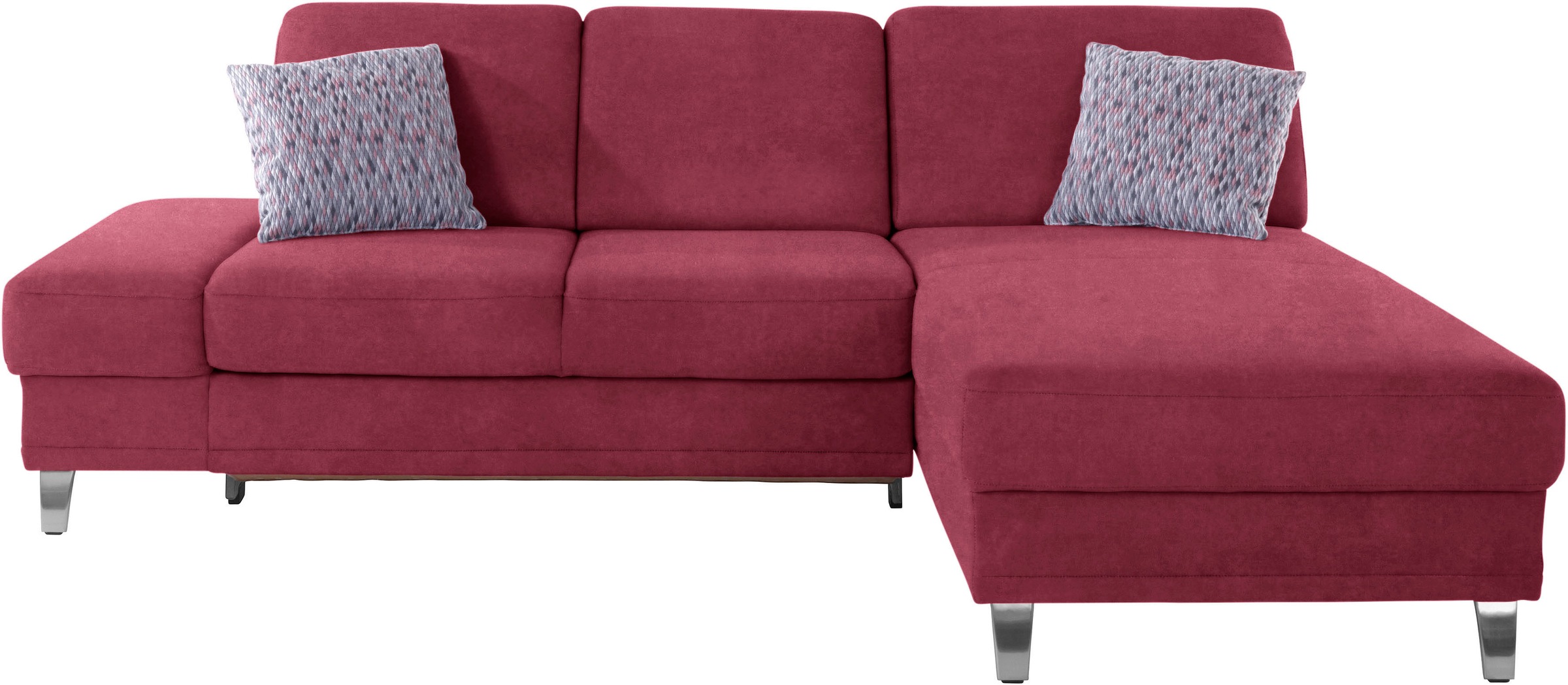 sit&more Ecksofa »Clio L-Form«, wahlweise mit Bettfunktion oder Vorziehsitz und Bettkasten, Federkern