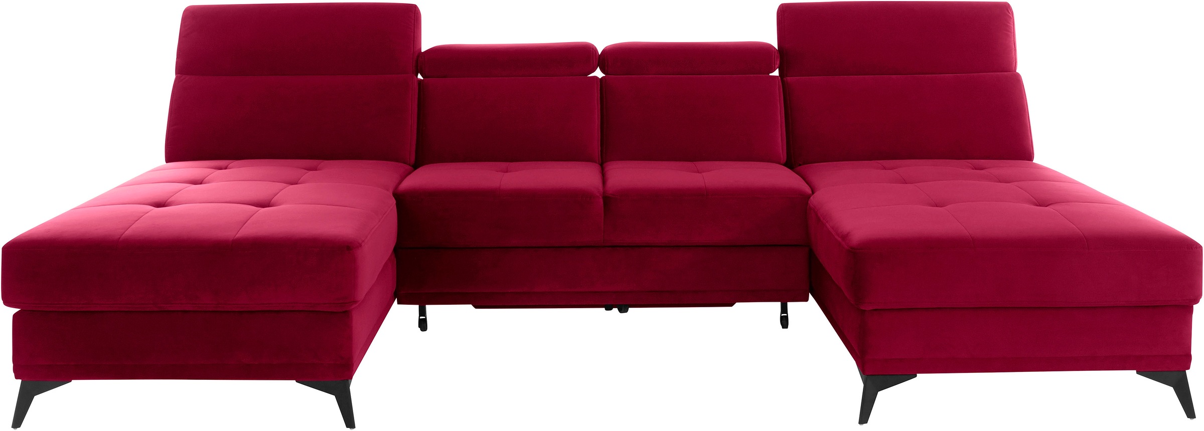 Home affaire Wohnlandschaft »Cardiz U-Form« inkl.Kopfteilverstellung und Fe günstig online kaufen