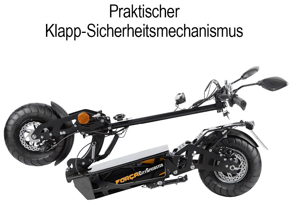 11. Bild von Forca E-Scooter »Speedster Safety Plus«, 45 km/h, 50 km, 48V/20Ah Li-Ionen mit Gepäckfach und Blinker, klappbar