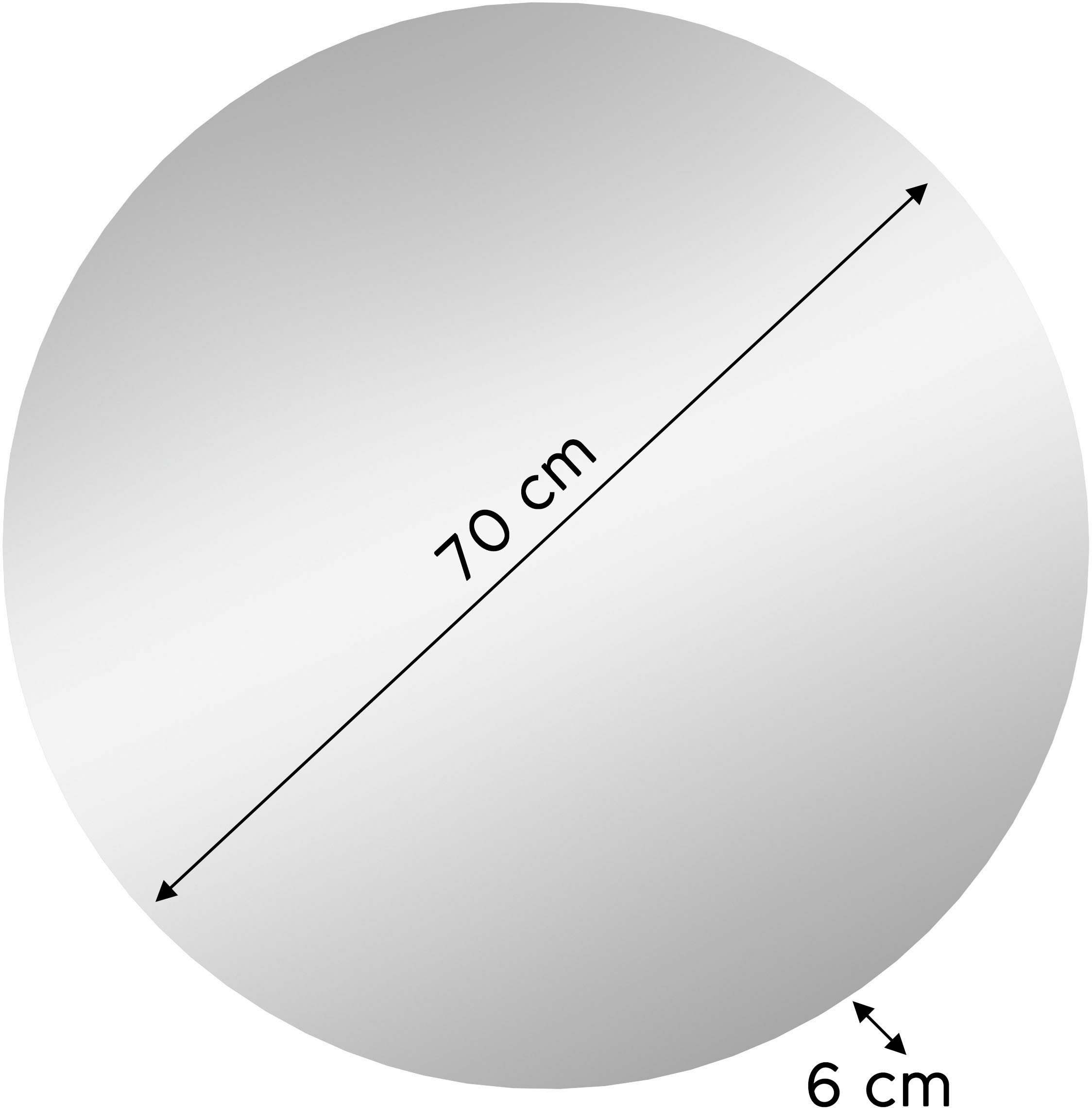 INOSIGN Wandspiegel »EVRID, rund, Durchmesser 70 cm«, (inklusive Beleuchtung), Spiegel, Garderobenspiegel, Flurspiegel, Dielenspiegel, Spiegelpaneel