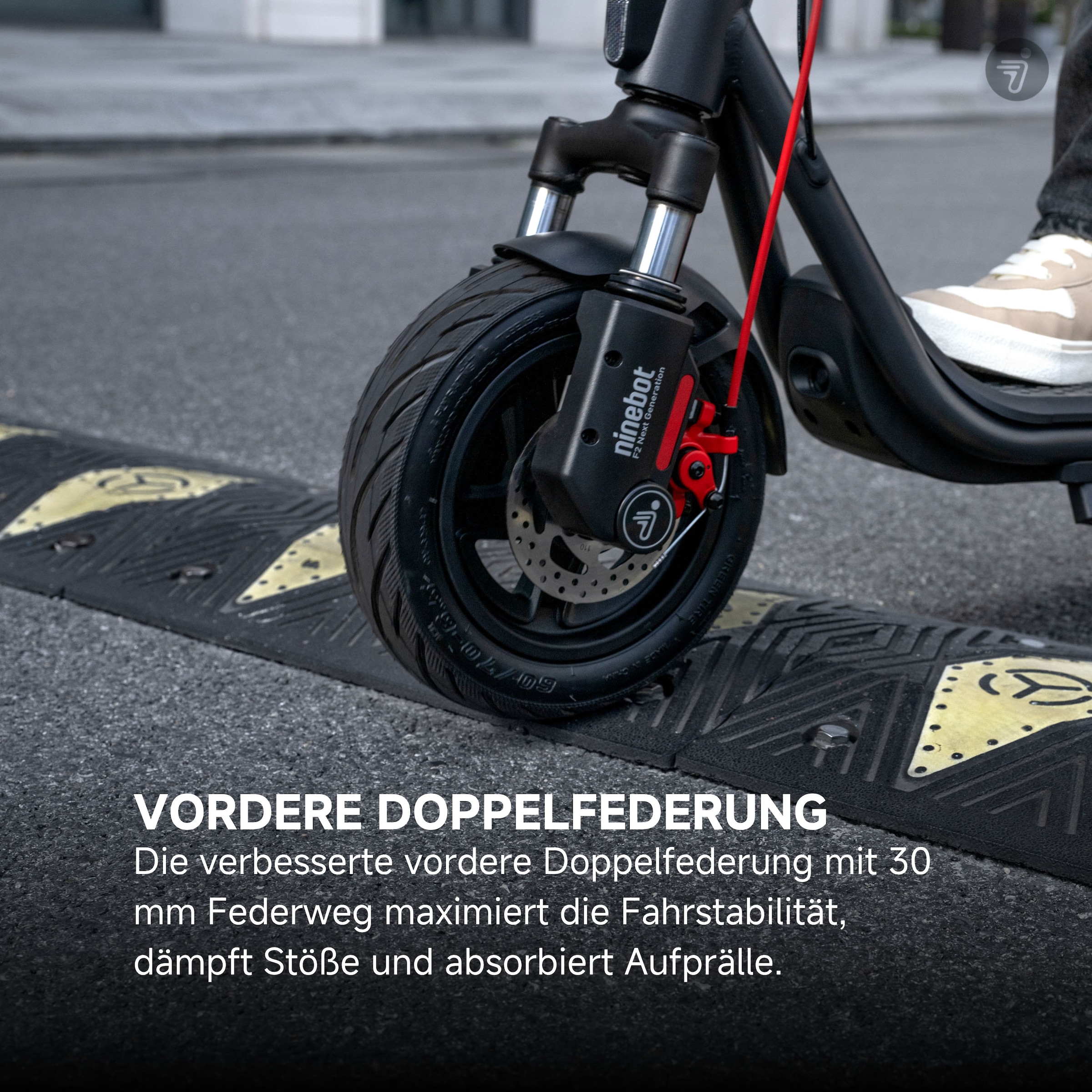 ninebot by Segway E-Scooter »F2 Pro D II«, EXKLUSIVMODELL, Schlauchlose selbstabdichtende Reifen