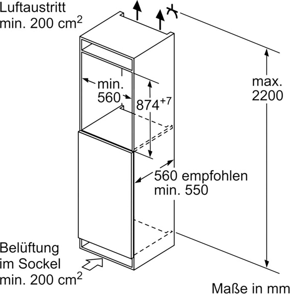 Constructa Einbaukühlschrank »CK121NSE0«
