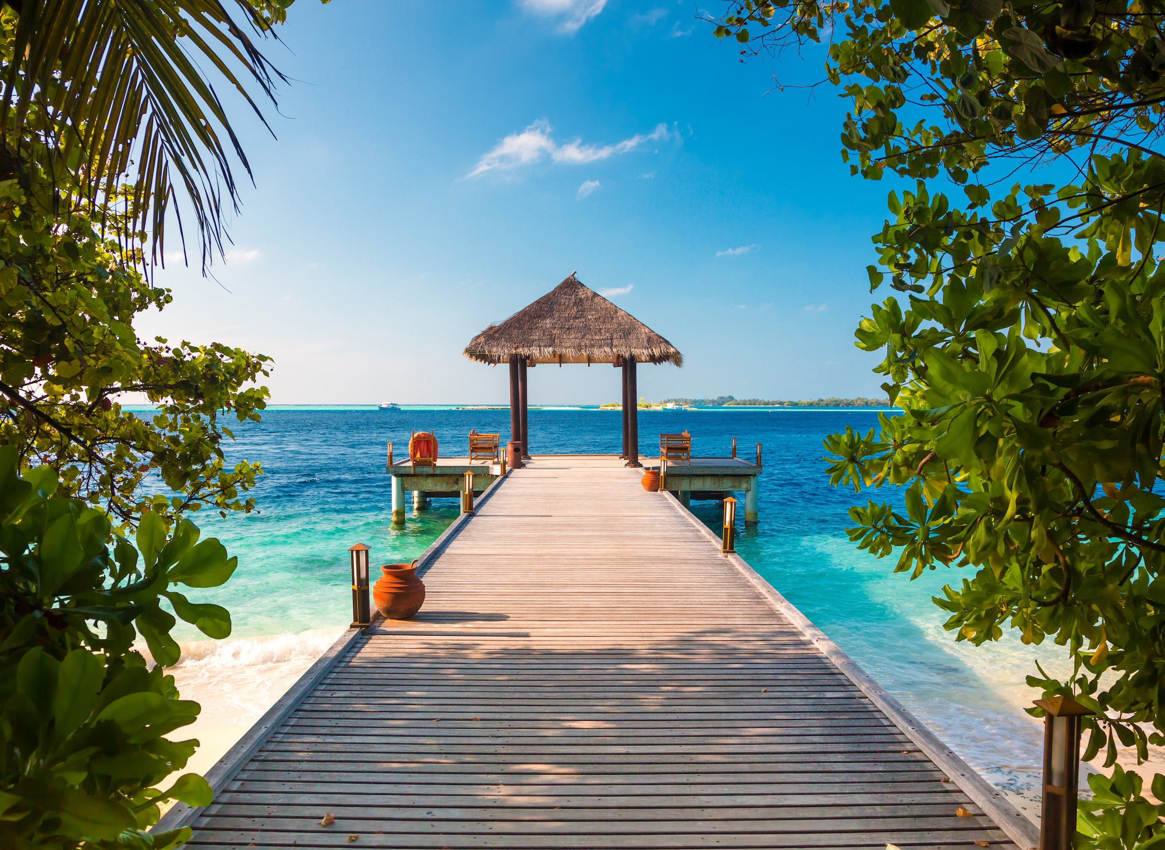 Papermoon Fototapete »Maldives Jetty« günstig online kaufen