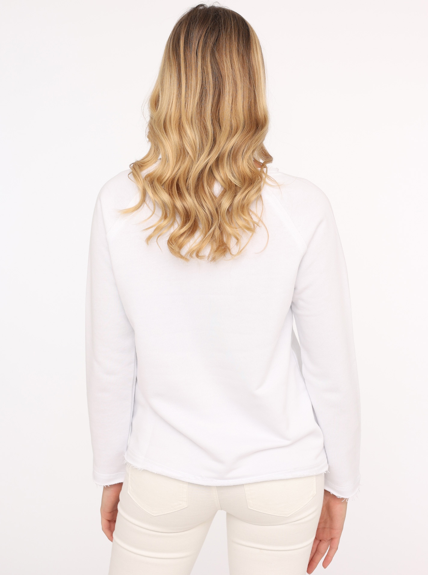 Zwillingsherz Sweatshirt »"Strandglück"«, mit Used-Look Kanten
