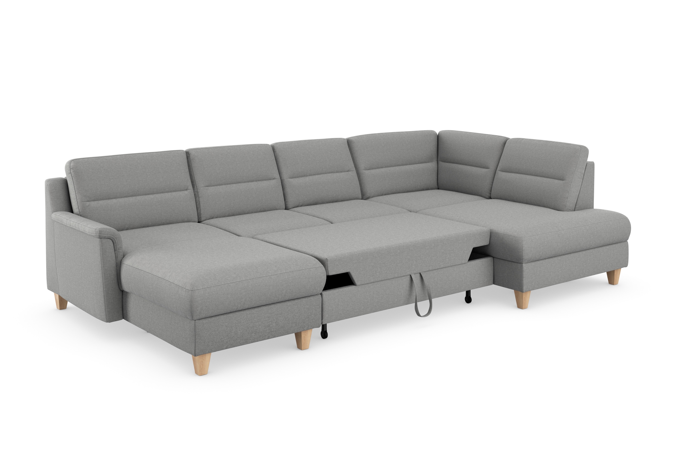sit&more Wohnlandschaft »Farö U-Form«, inklusive Federkern, wahlweise mit Bettfunktion und Bettkasten