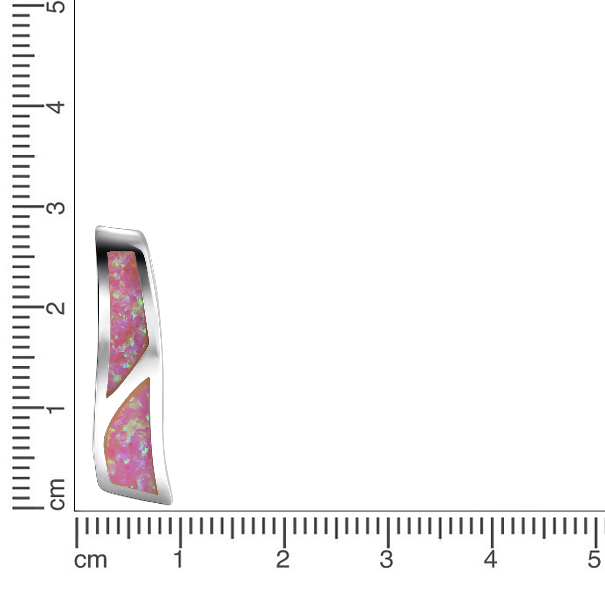 Vivance Kettenanhänger »925-Sterling Silber rhodiniert synth. Opal pink«