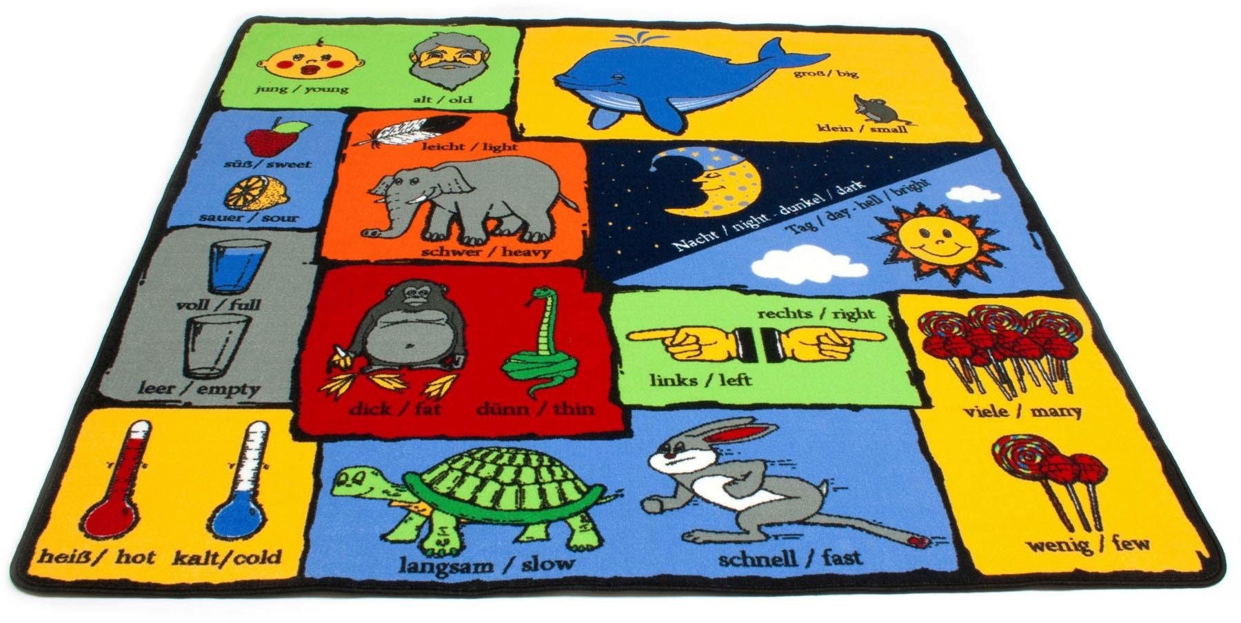 Primaflor-Ideen in Textil Kinderteppich »GEGENSÄTZE, Made in Belgium«, rech günstig online kaufen